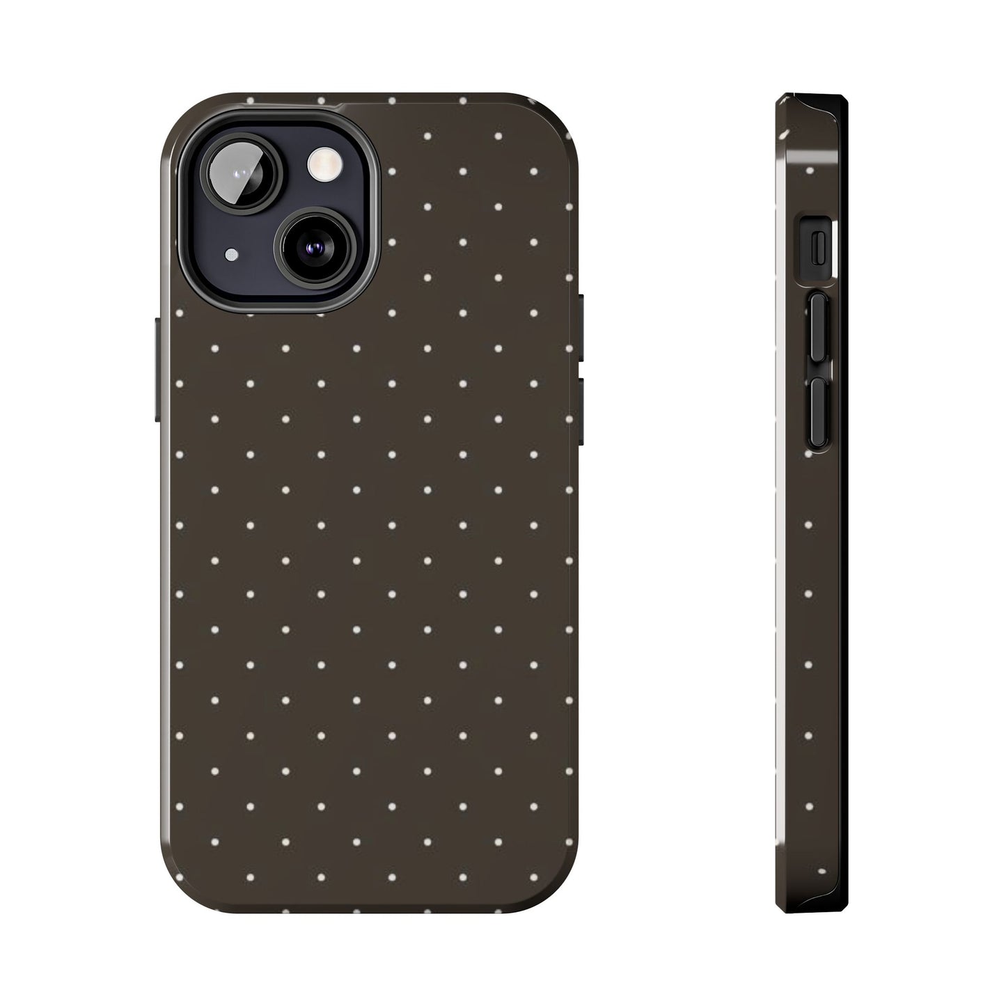 Brown Mini Polka Dot - Protective Phone Case
