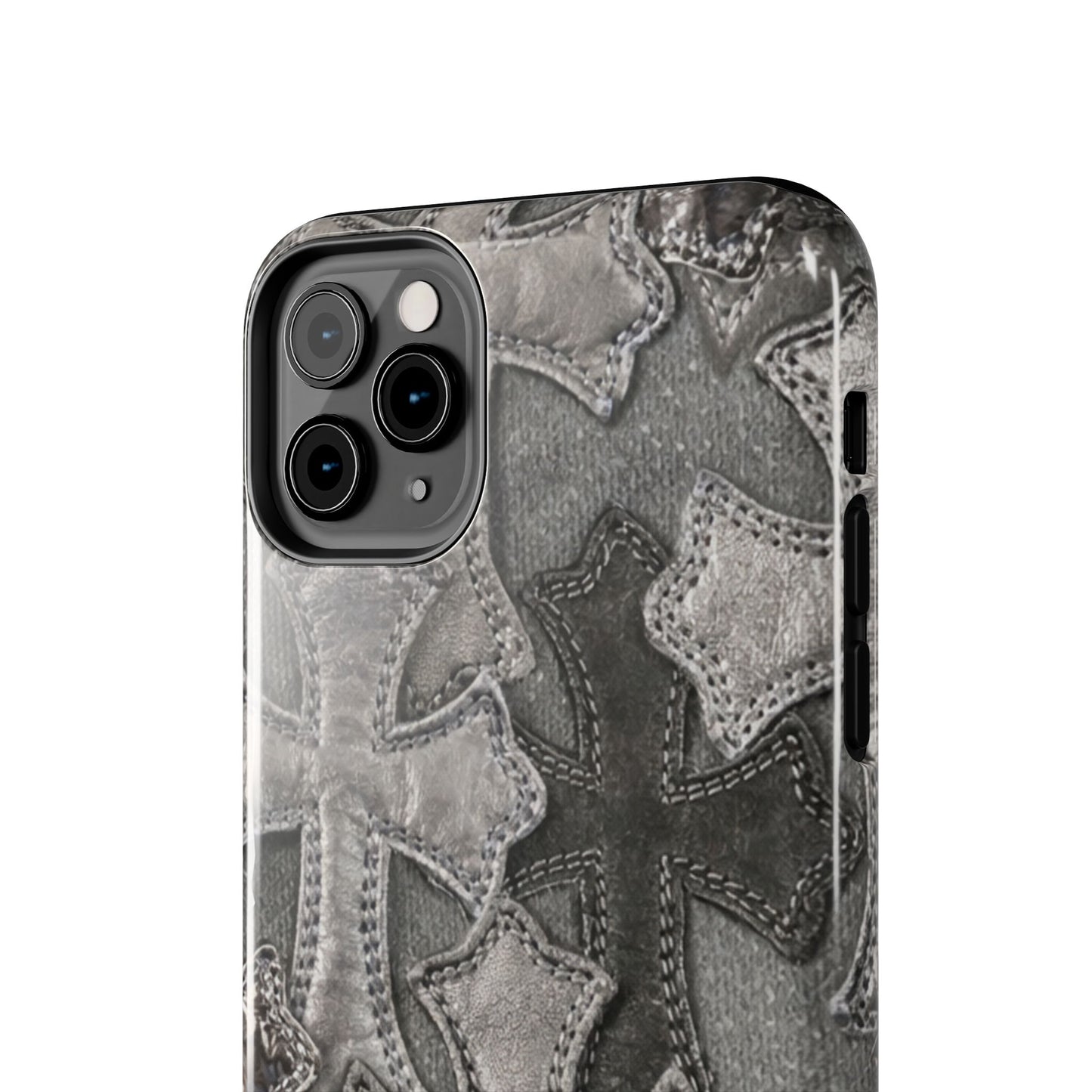 Grey Patchwork Crosses - Protective Phone Case