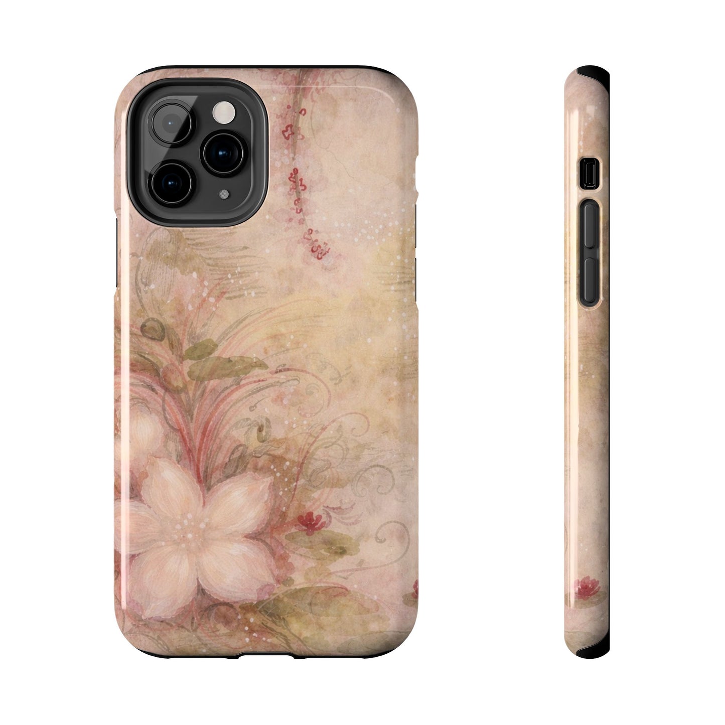 Antique Watercolor Floral - Protective Phone Case