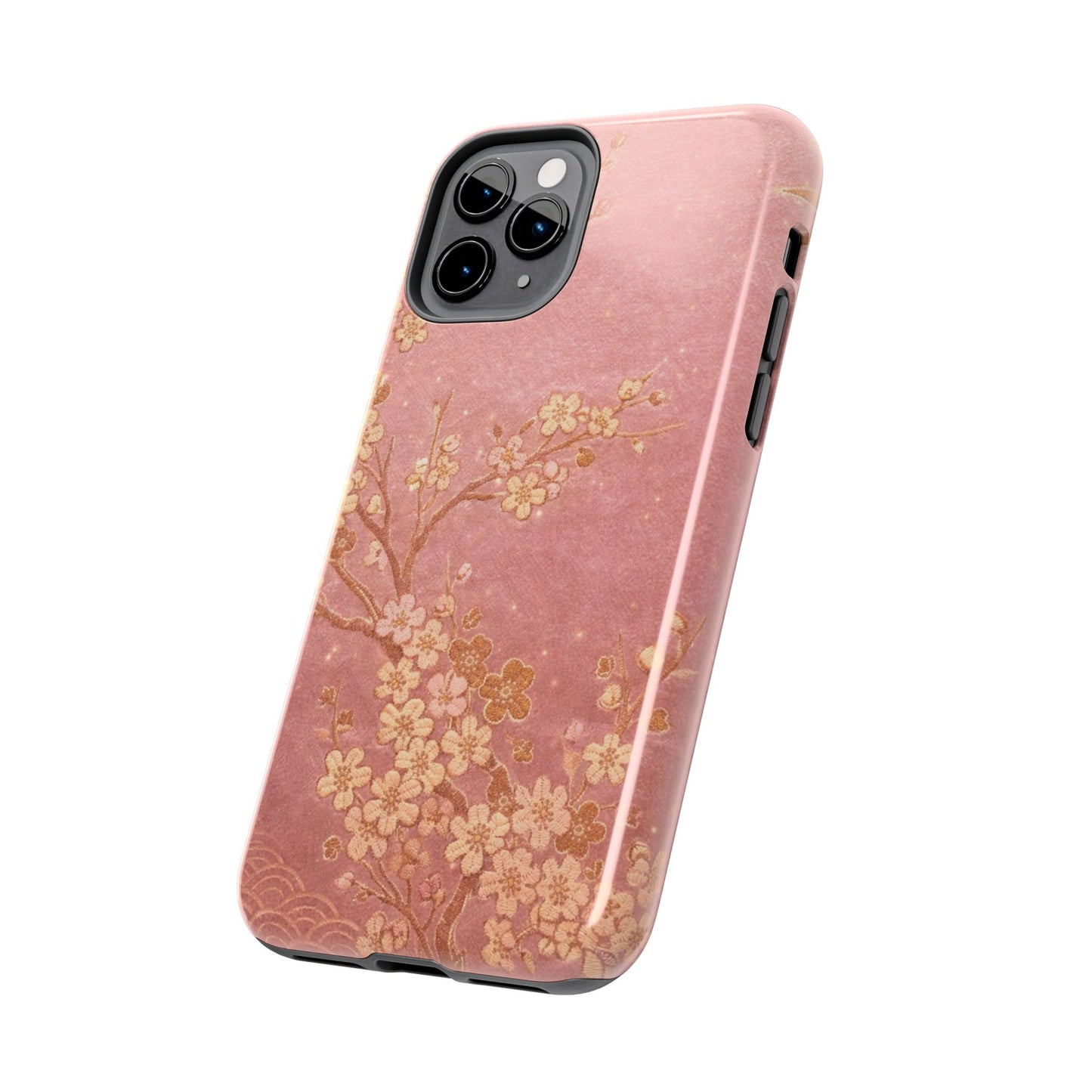 Pink Gold Cherry Blossom - Protective Phone Case