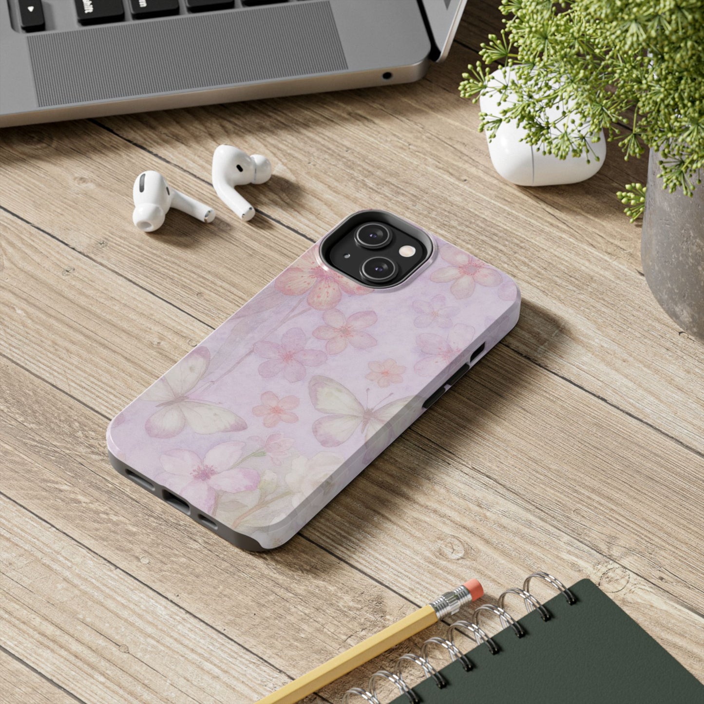 Lilac Butterfly - Protective Phone Case