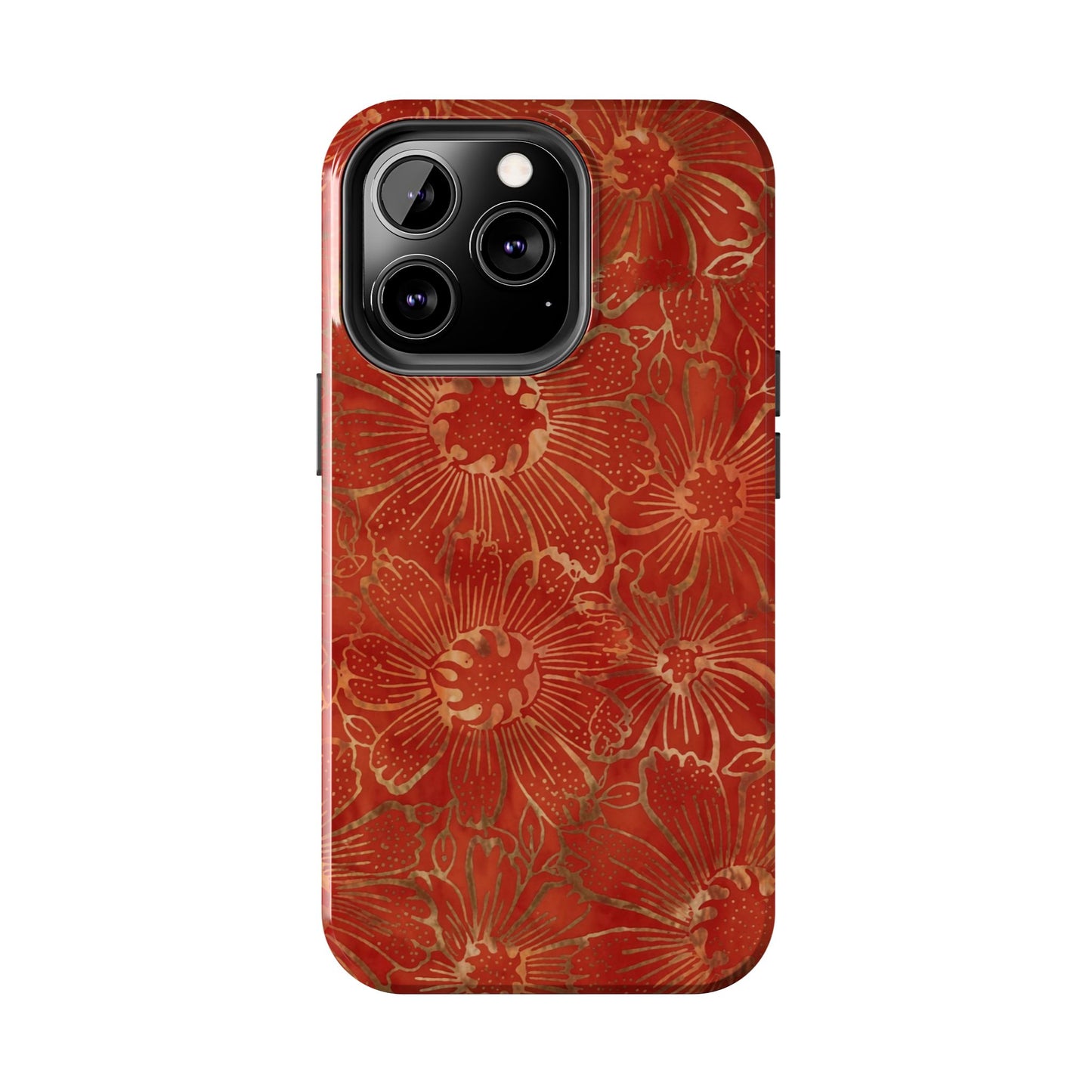 Radiant Red Florals - Protective Phone Case