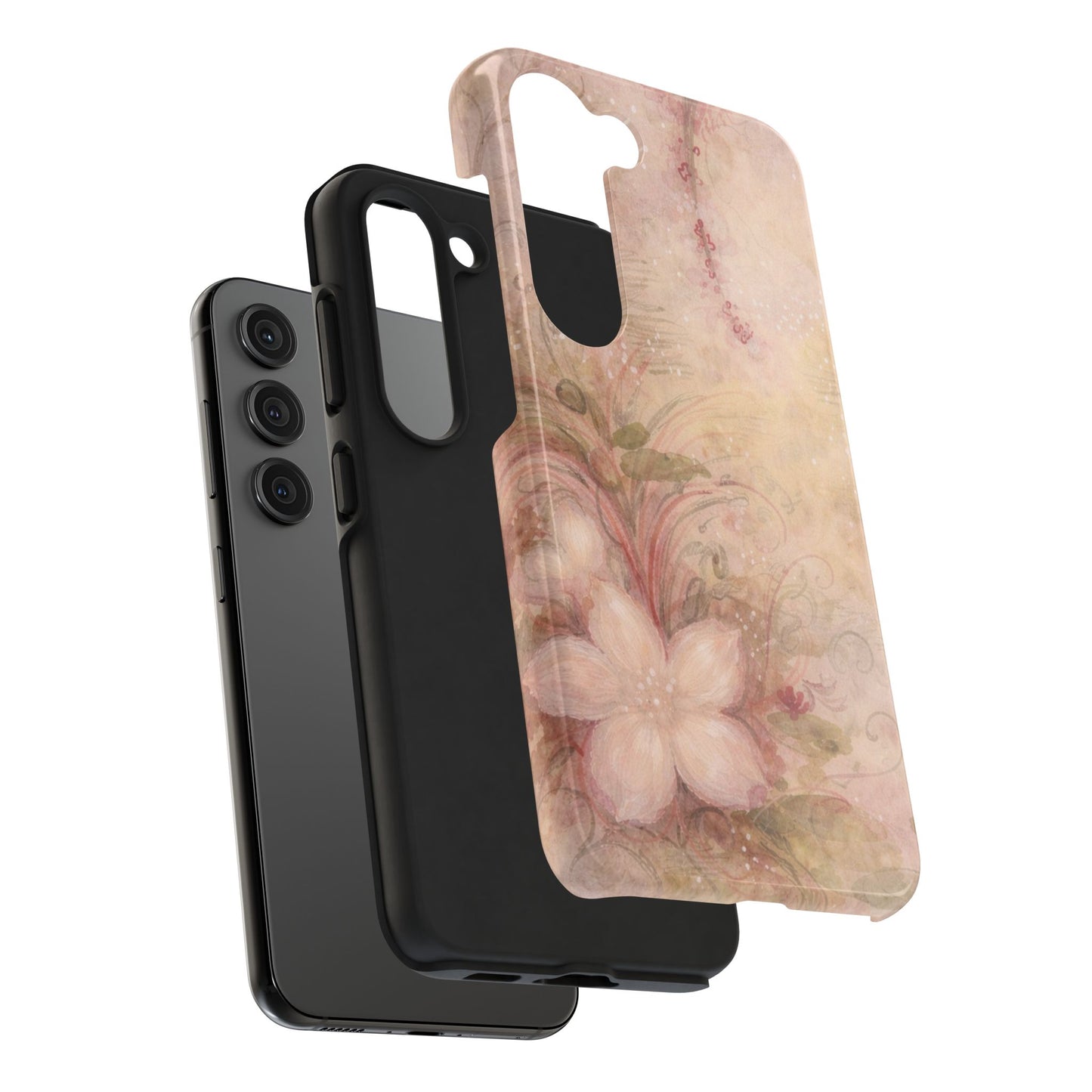 Antique Watercolor Floral - Protective Phone Case