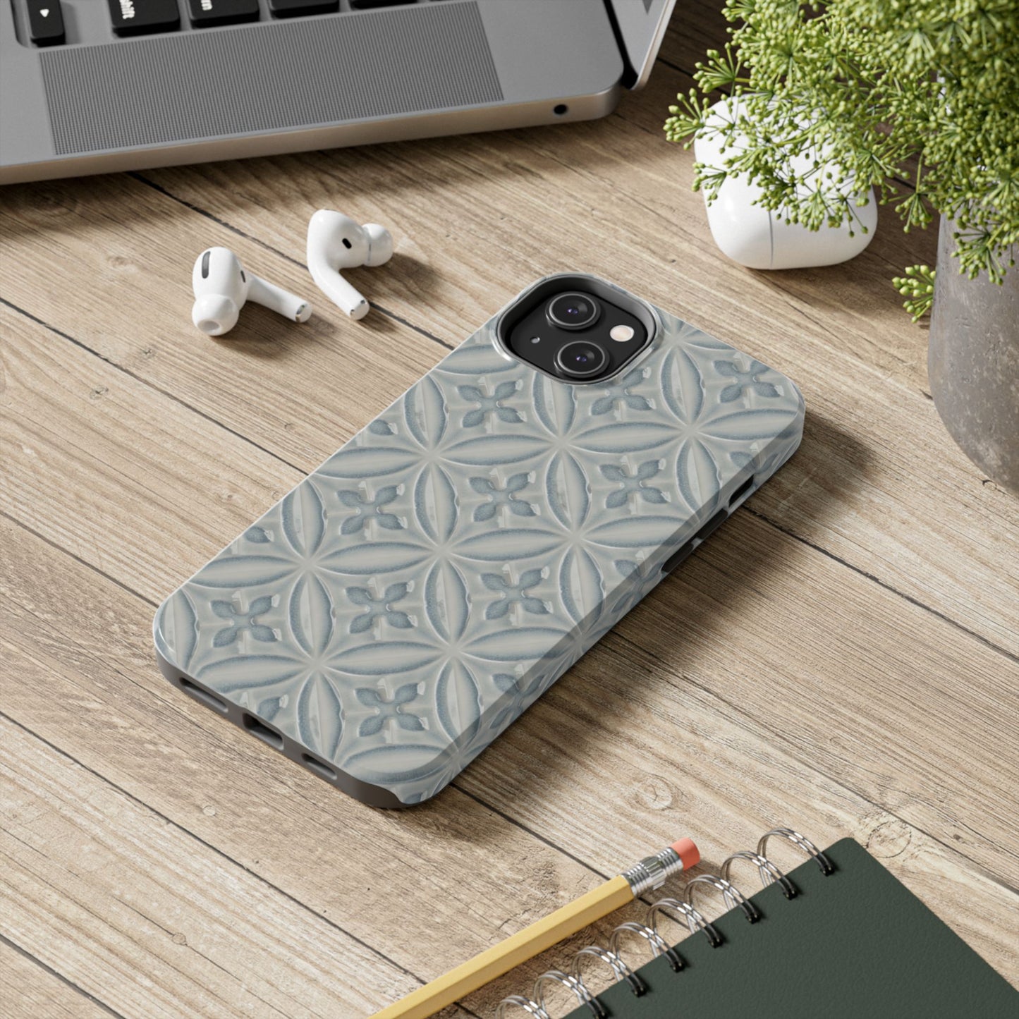 Vintage Blue Tile - Protective Phone Case