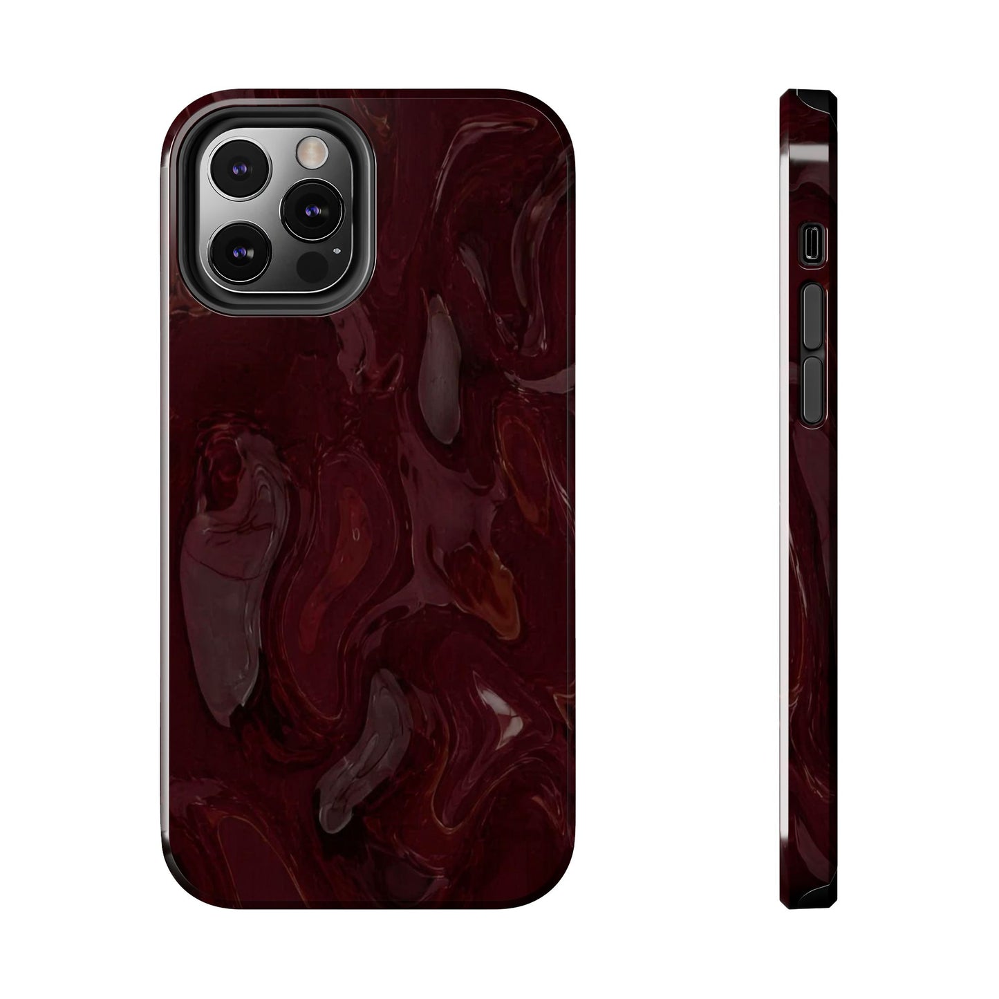 Glossy Maroon - Protective Phone Case