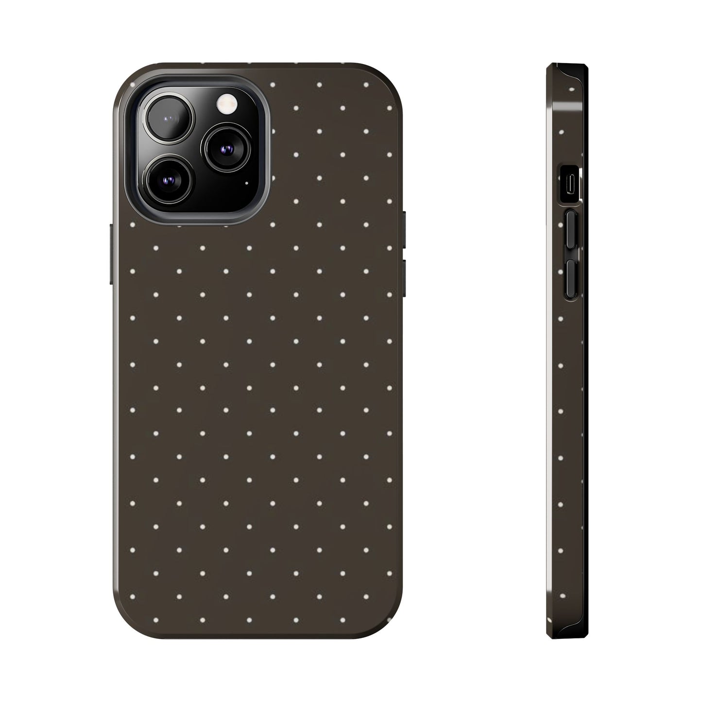 Brown Mini Polka Dot - Protective Phone Case