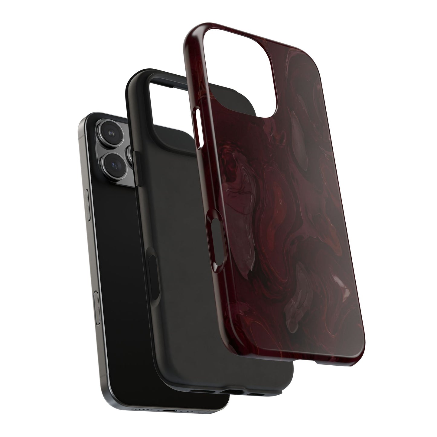 Glossy Maroon - Protective Phone Case