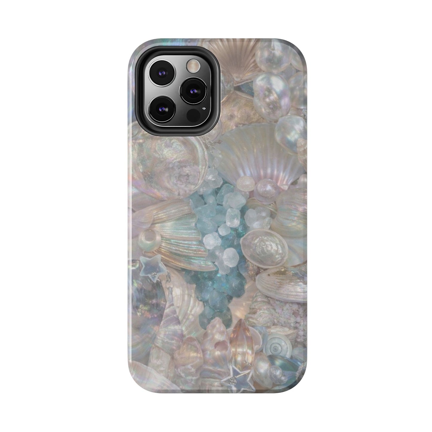 Aquamarine and Shells - Protective Phone Case