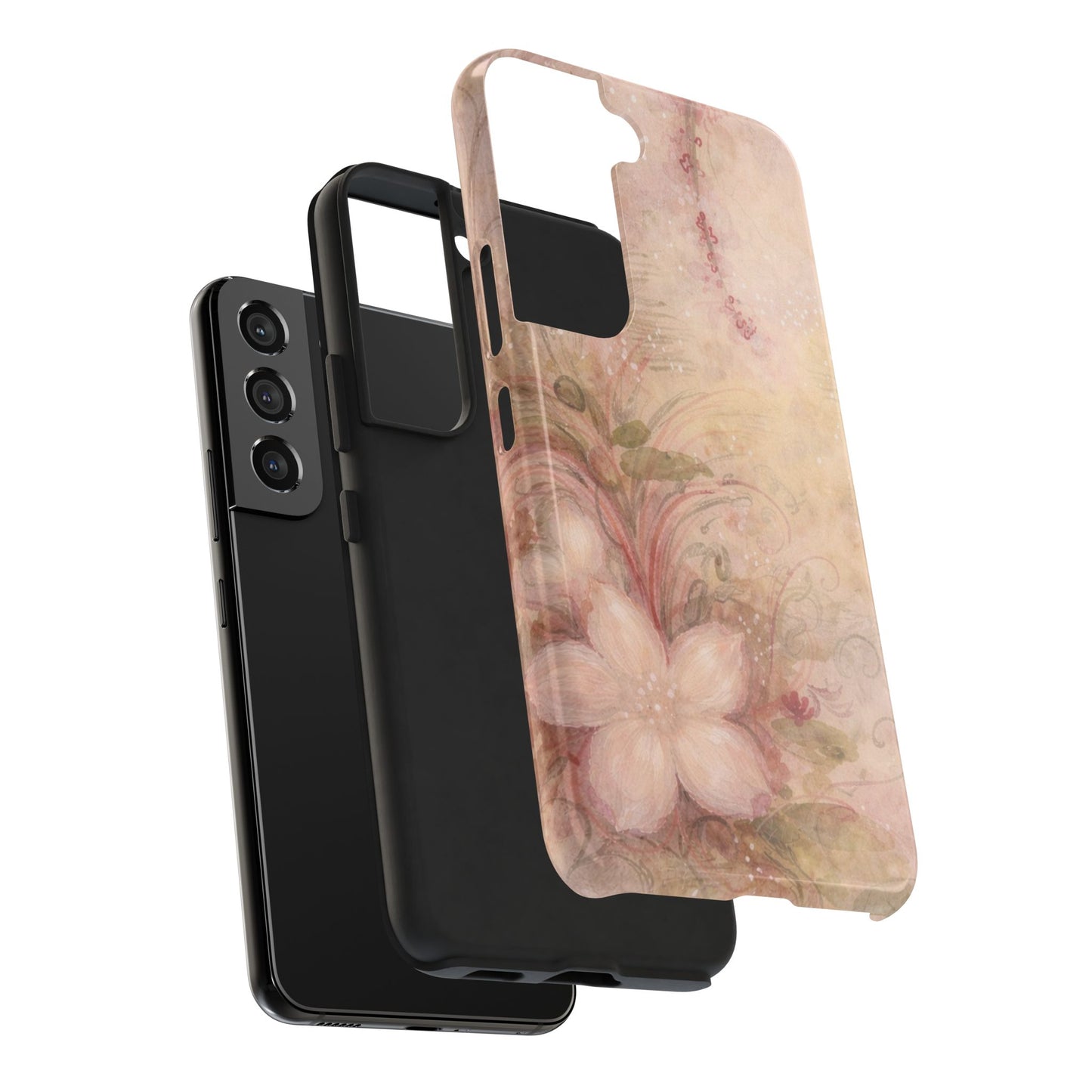 Antique Watercolor Floral - Protective Phone Case