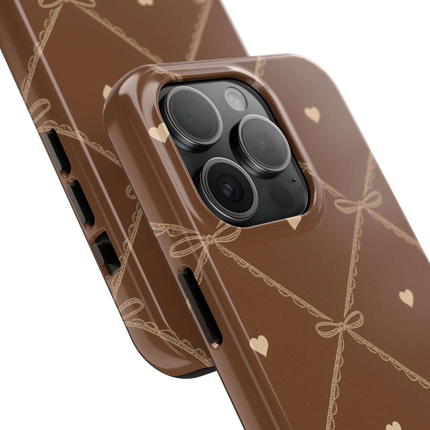 Chocolate Heart Ribbon - Protective Phone Case