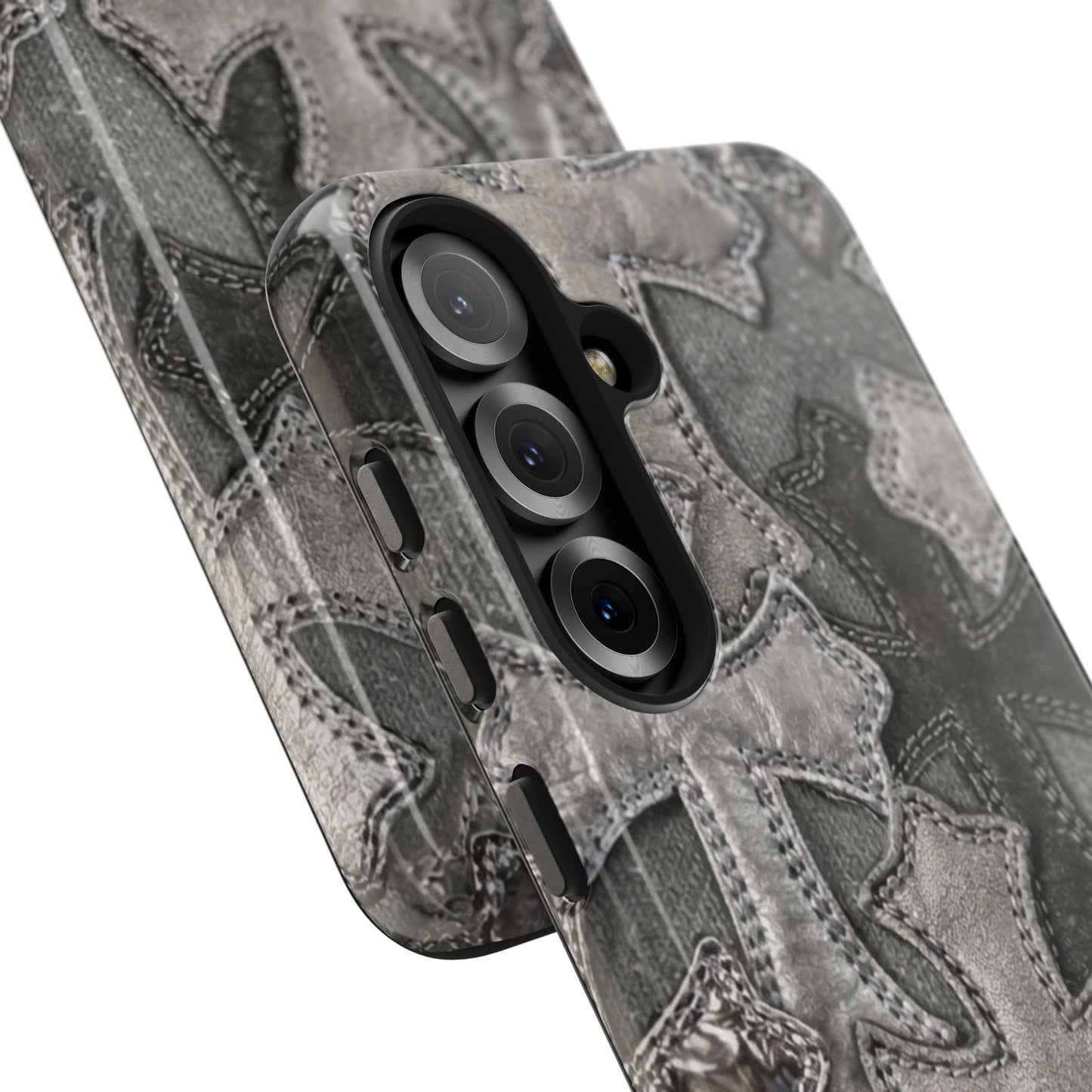 Grey Patchwork Crosses - Protective Phone Case