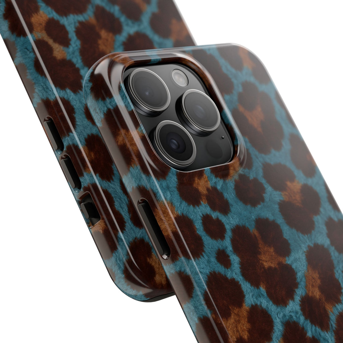 Teal Leopard - Protective Phone Case