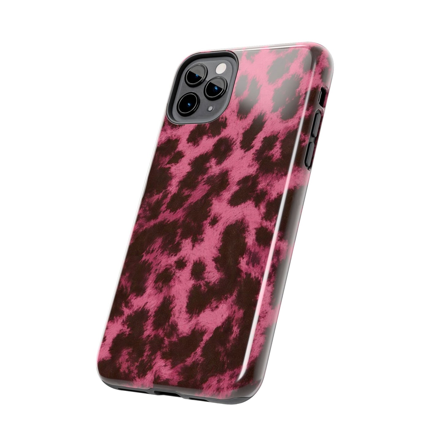 Pink Leopard Print - Protective Phone Case