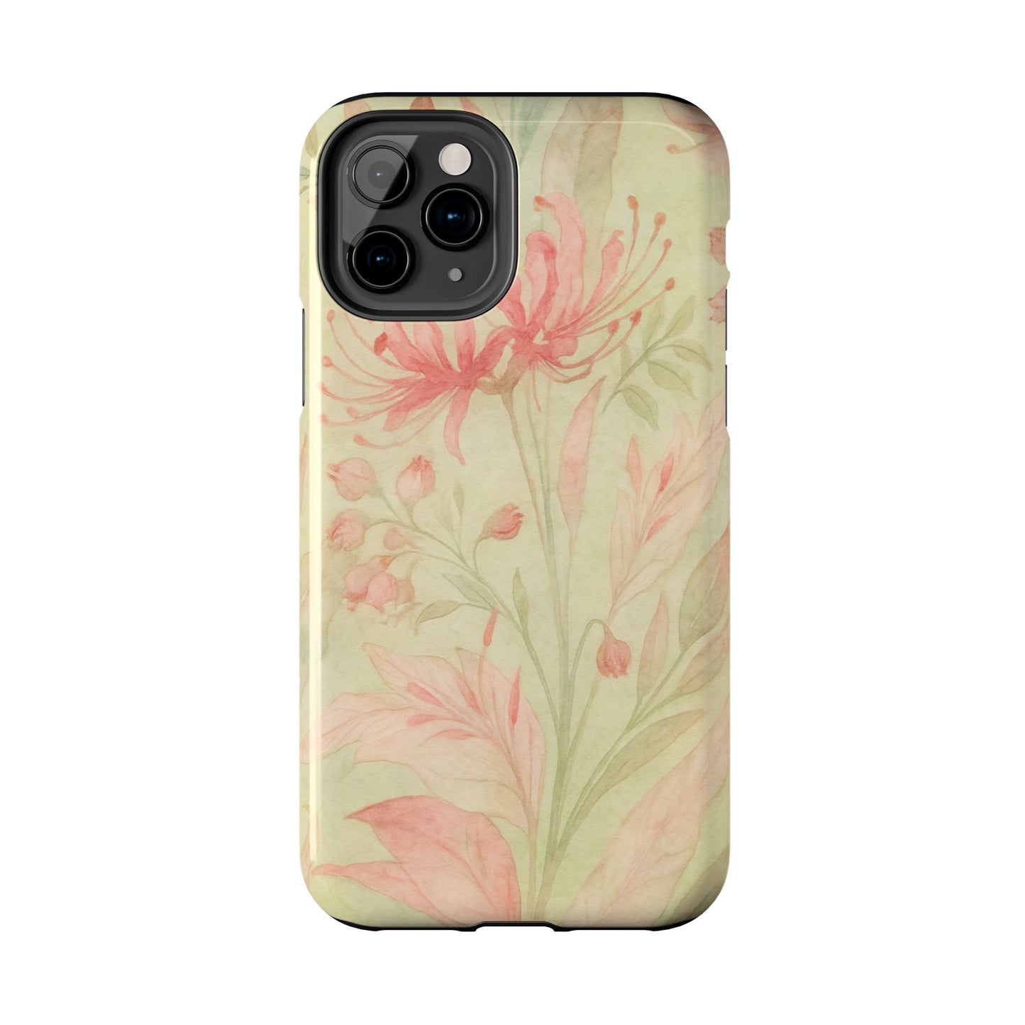 Pink Mint Floral - Protective Phone Case
