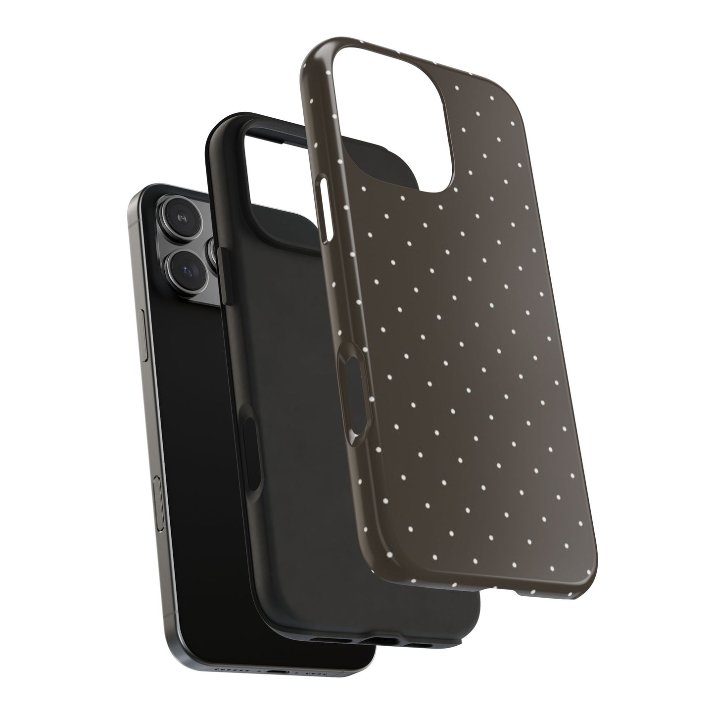 Brown Mini Polka Dot - Protective Phone Case