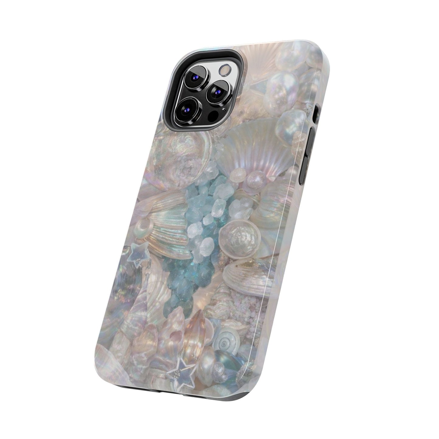 Aquamarine and Shells - Protective Phone Case