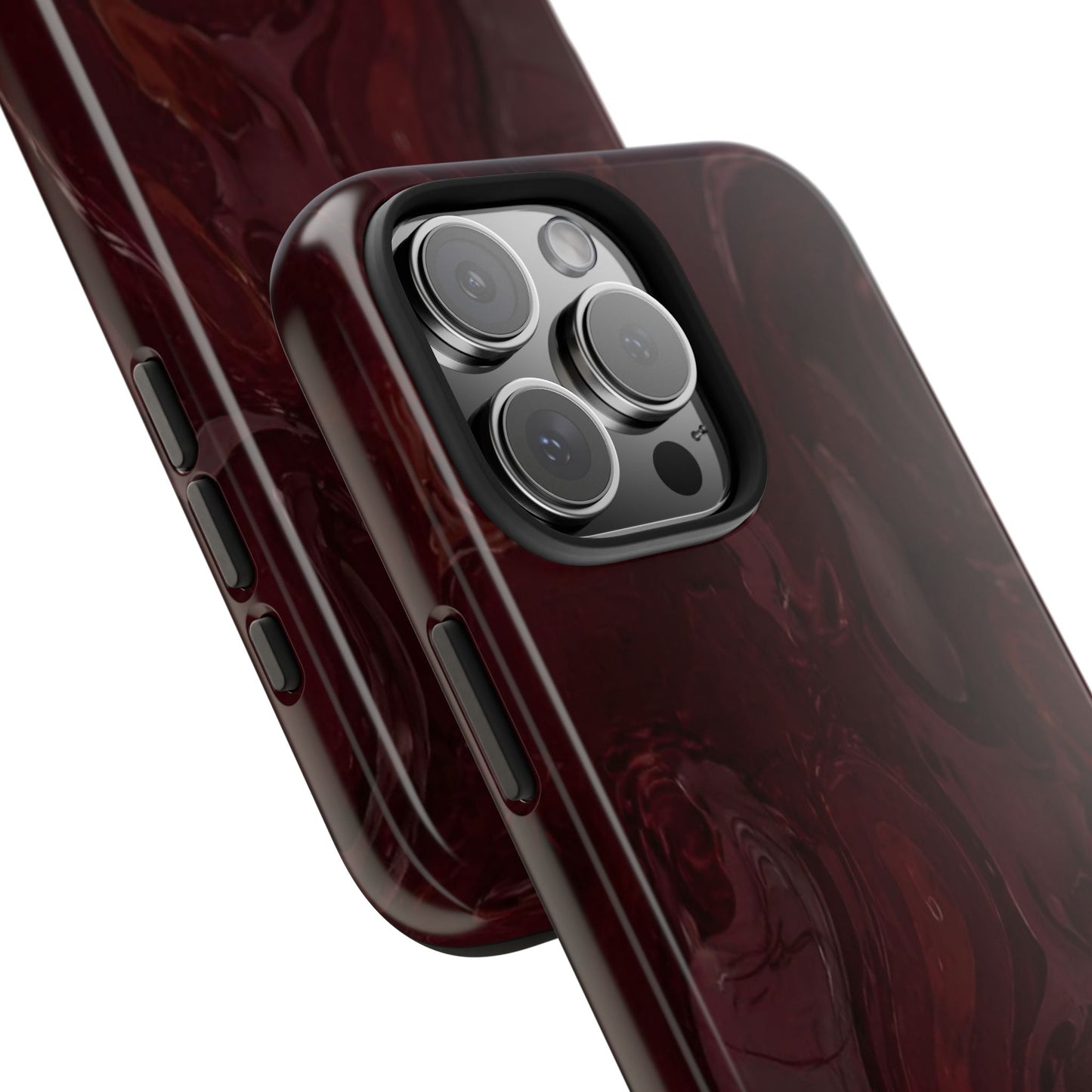 Glossy Maroon - Protective Phone Case