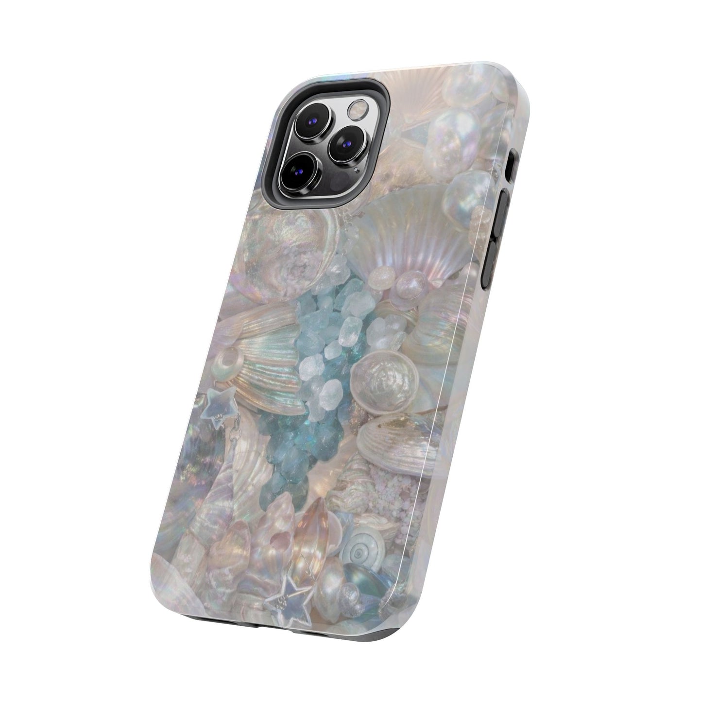 Aquamarine and Shells - Protective Phone Case