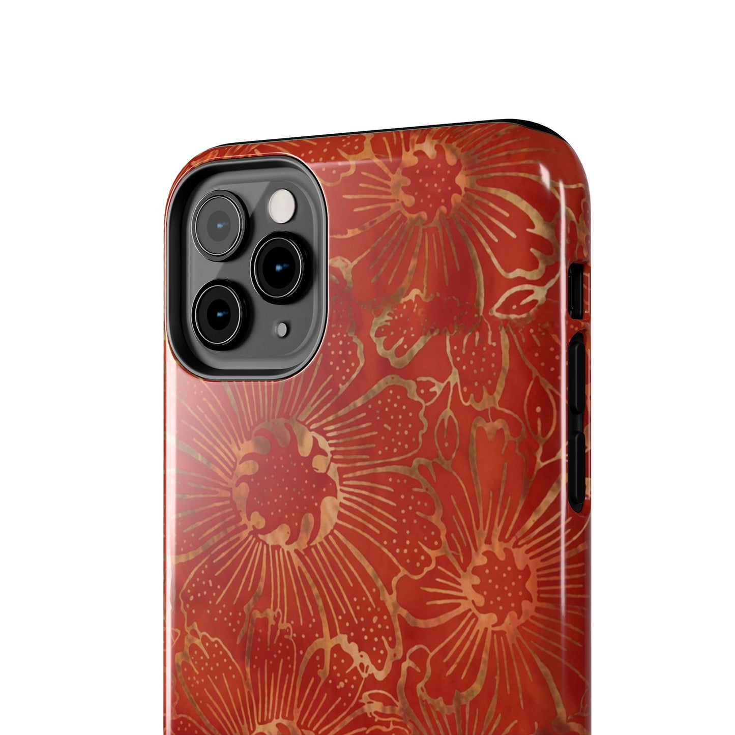 Radiant Red Florals - Protective Phone Case
