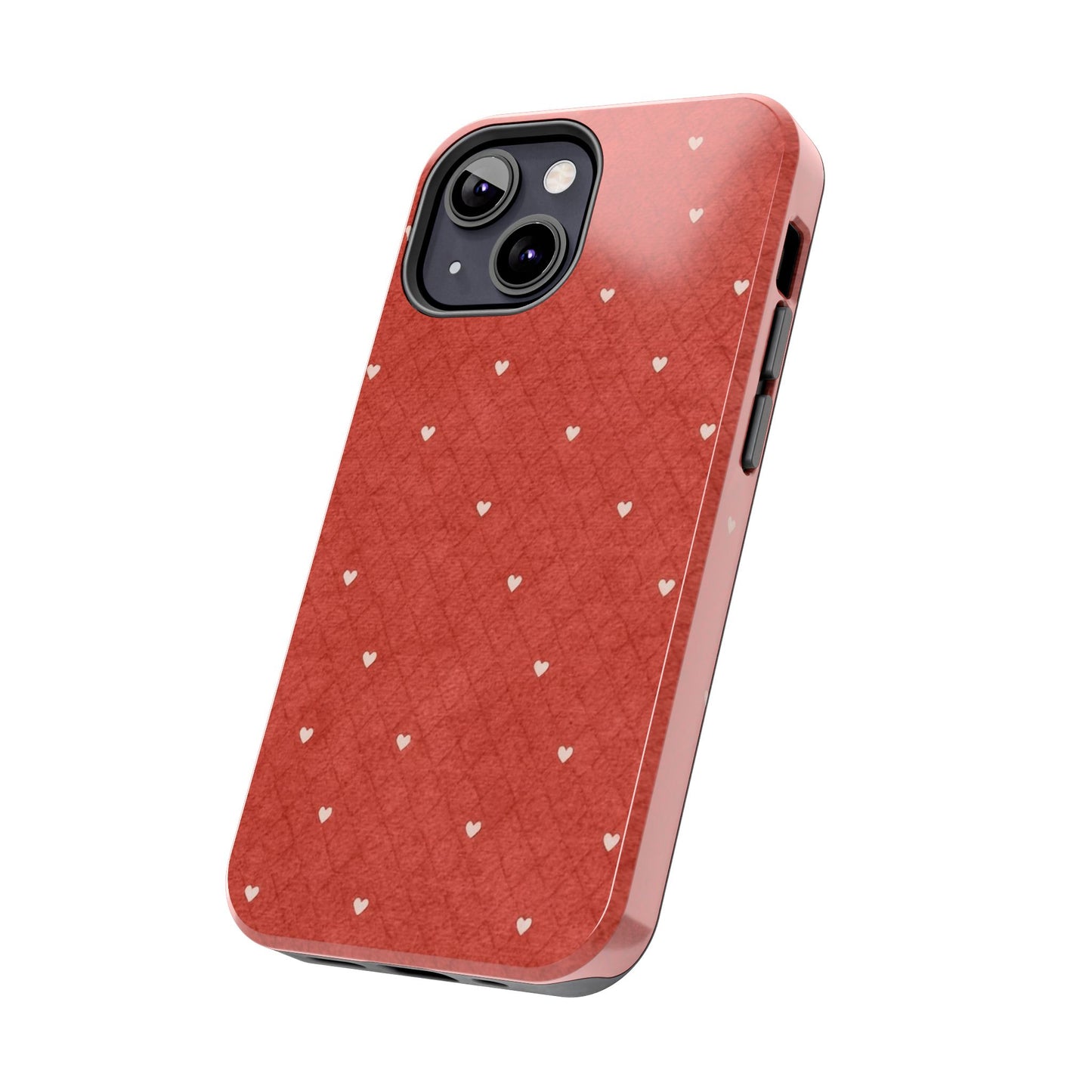 Red Quilted Hearts - Protective Phone Case