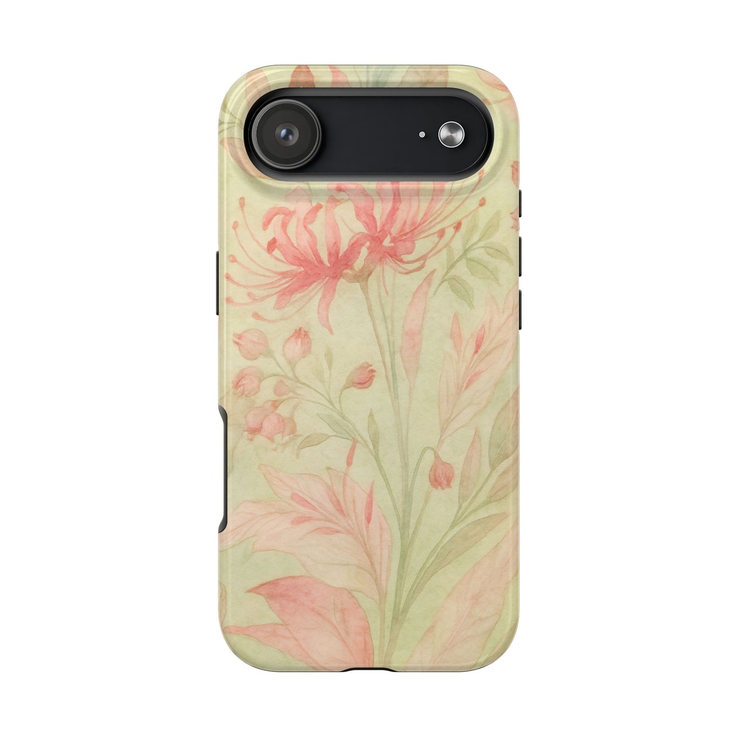 Pink Mint Floral - Protective Phone Case