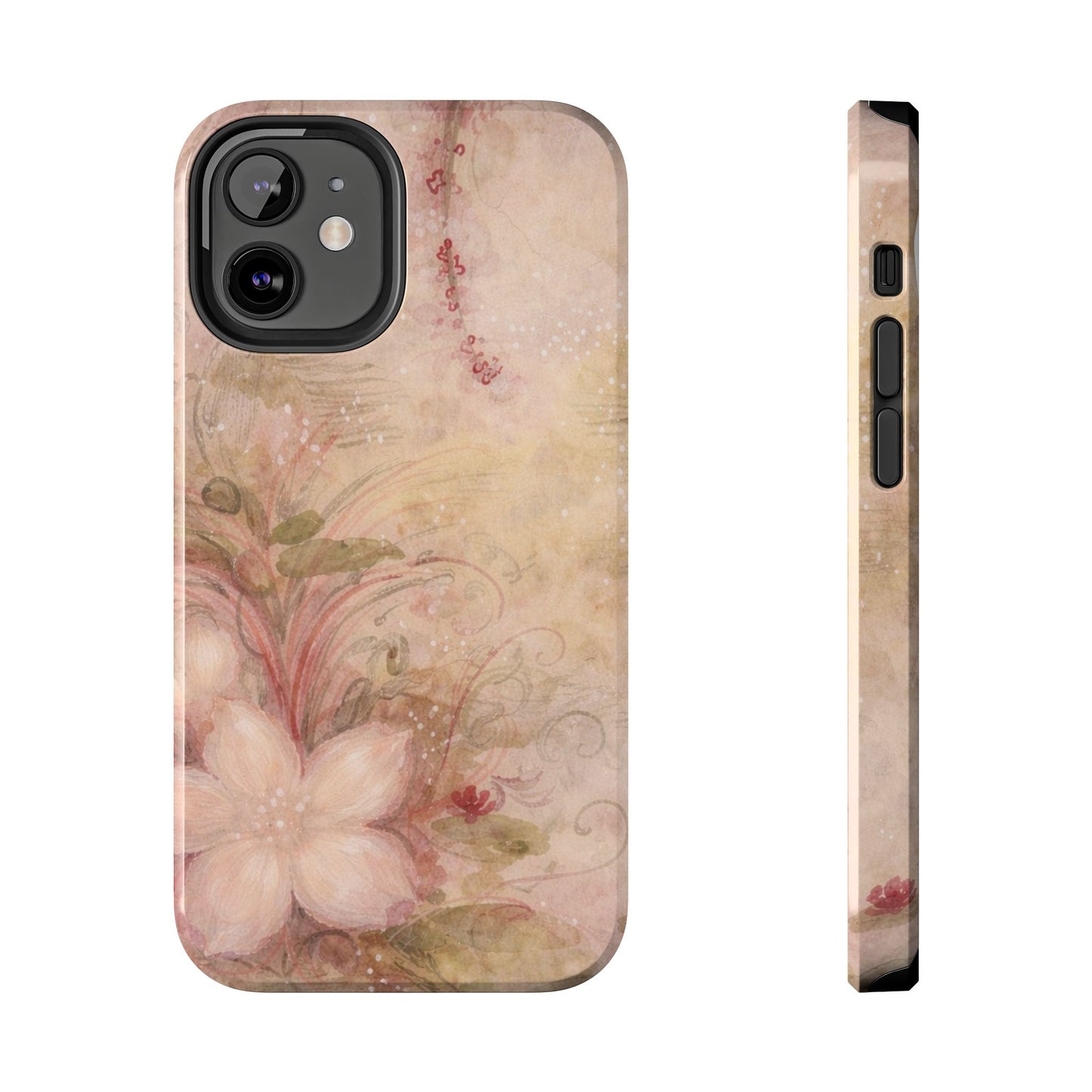 Antique Watercolor Floral - Protective Phone Case