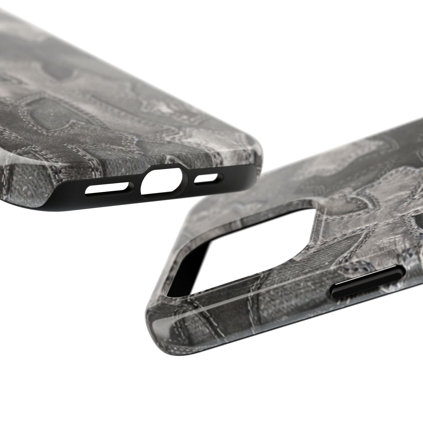 Grey Patchwork Crosses - Protective Phone Case
