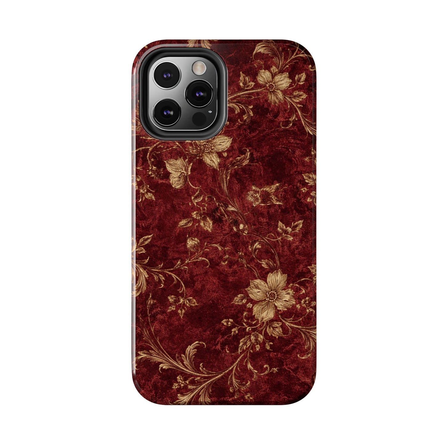 Floral Burgundy - Protective Phone Case