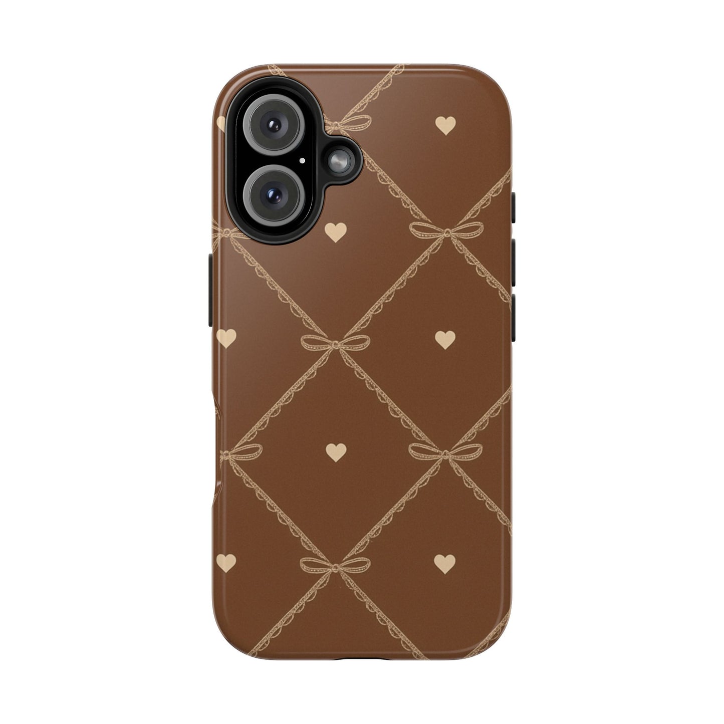 Chocolate Heart Ribbon - Protective Phone Case