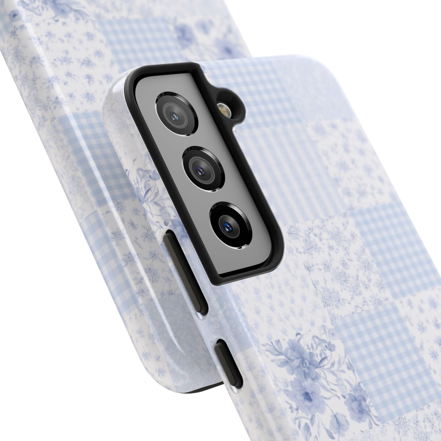 Baby Blue Plaid - Protective Phone Case