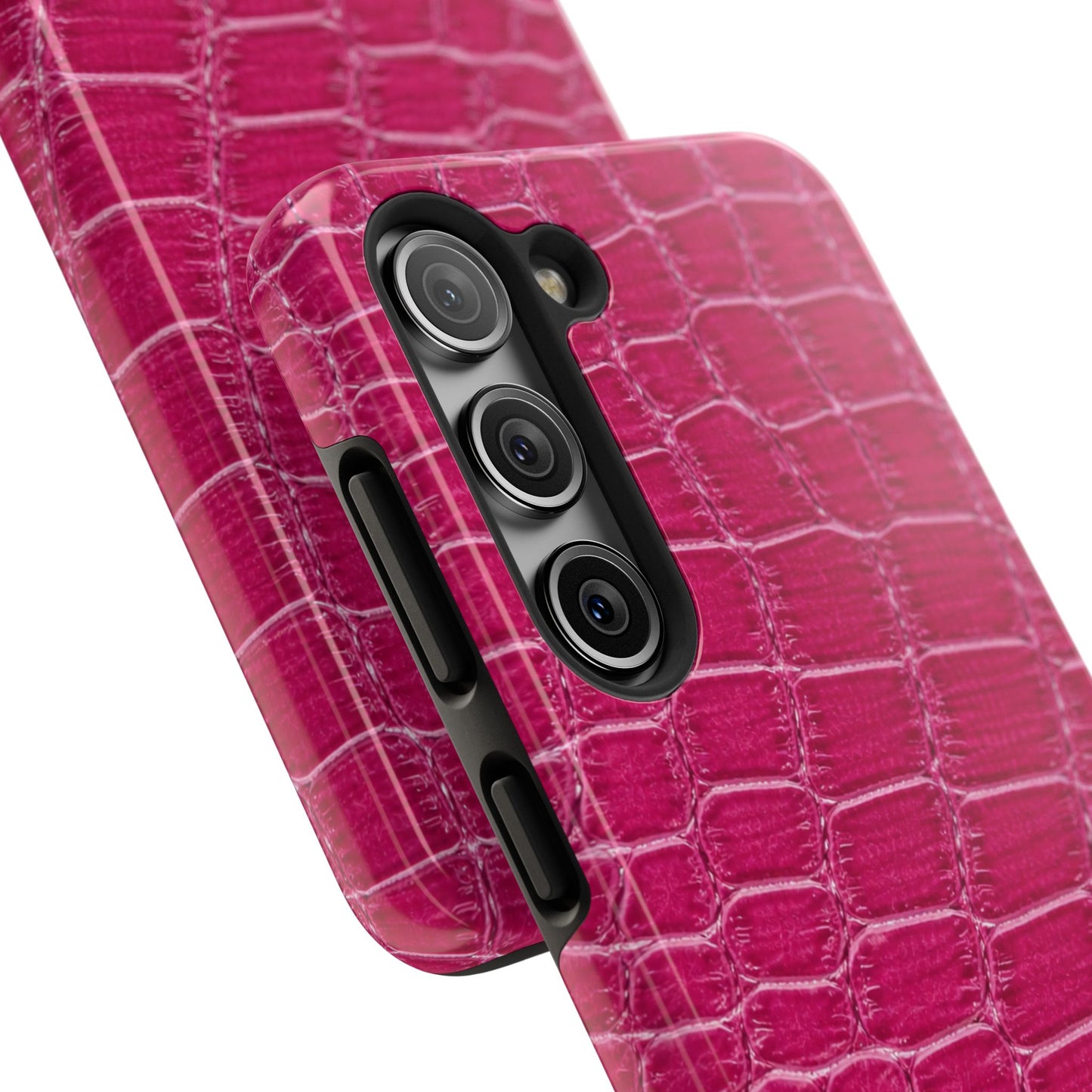 Pink Crocodile Pattern - Protective Phone Case