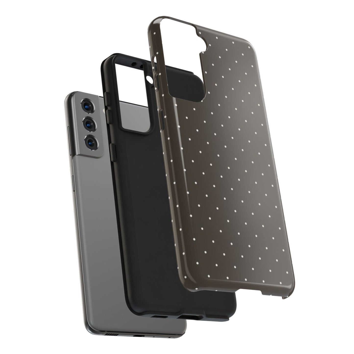 Brown Mini Polka Dot - Protective Phone Case