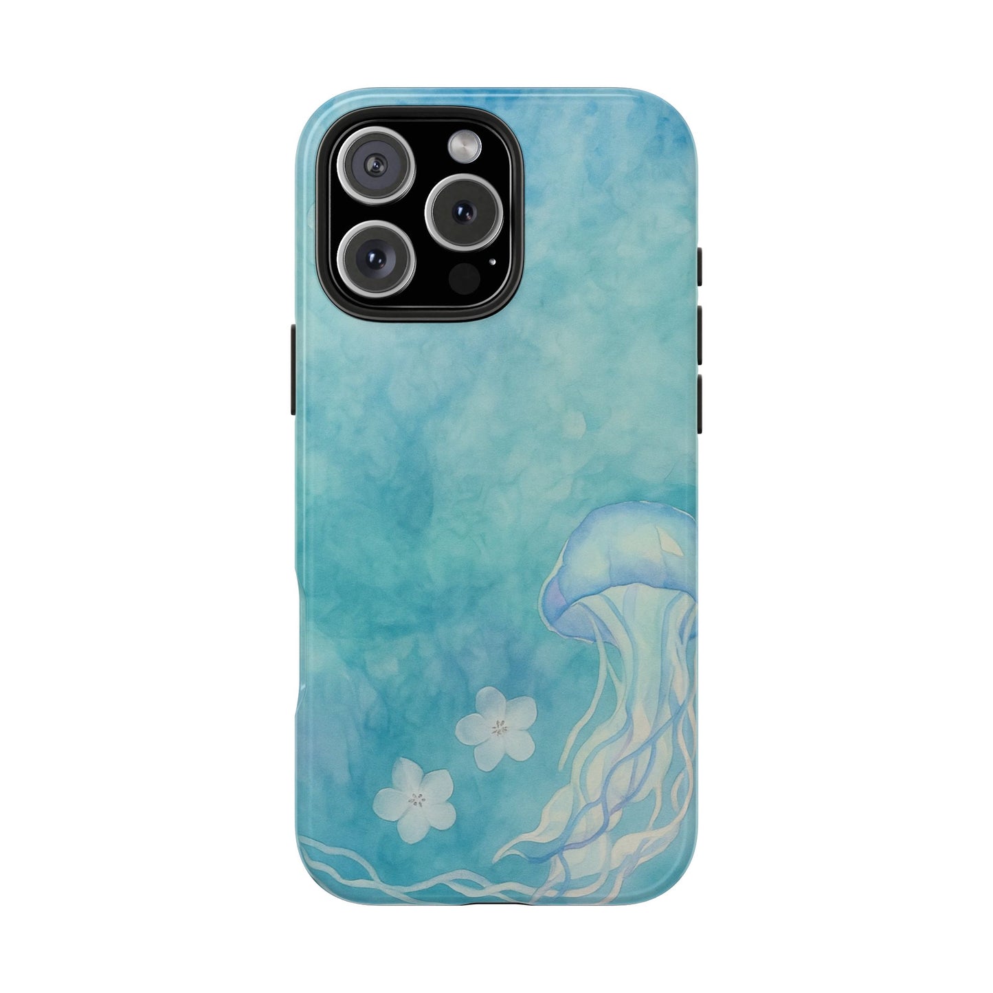 Sea-Blue Jellyfish - Protective Phone Case