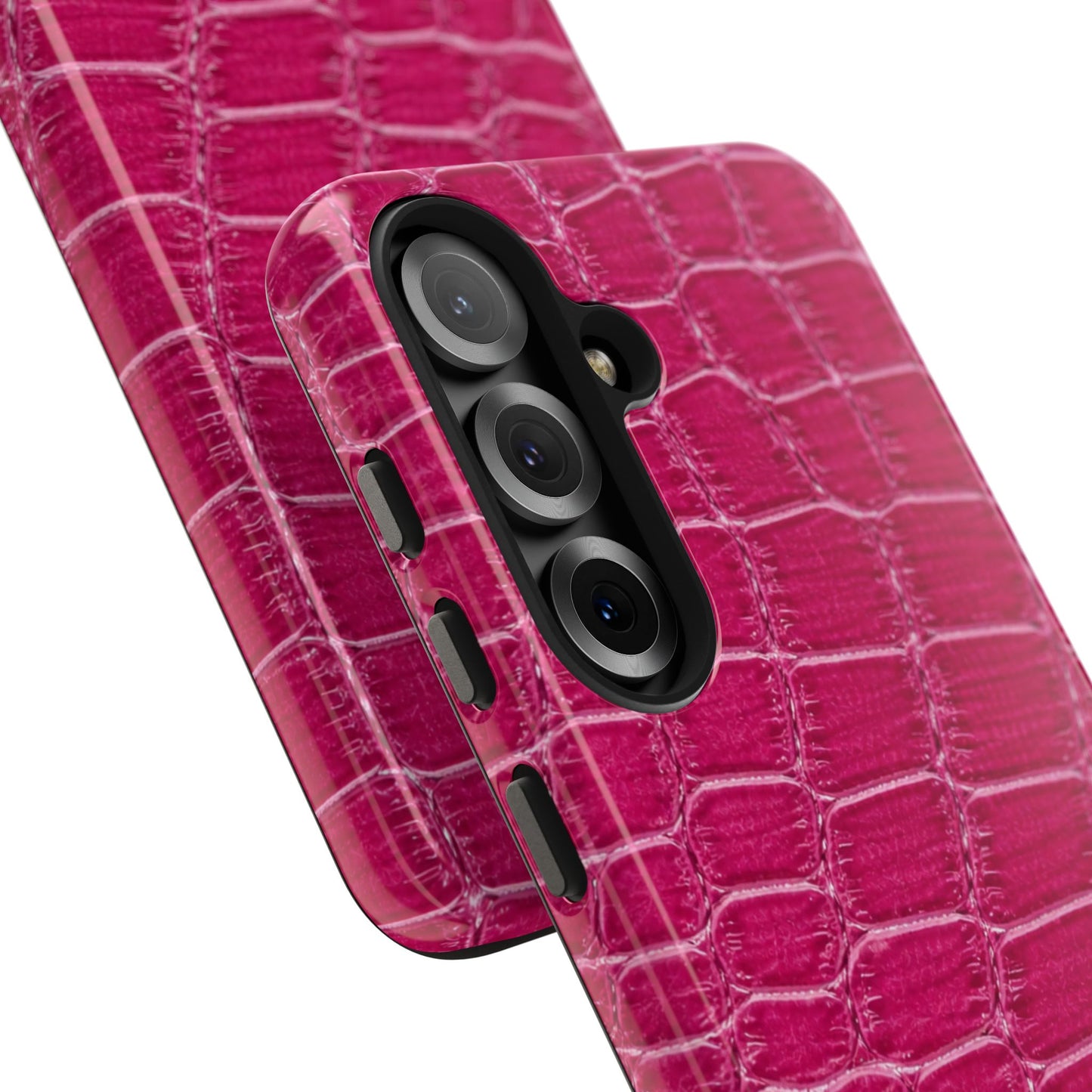 Pink Crocodile Pattern - Protective Phone Case