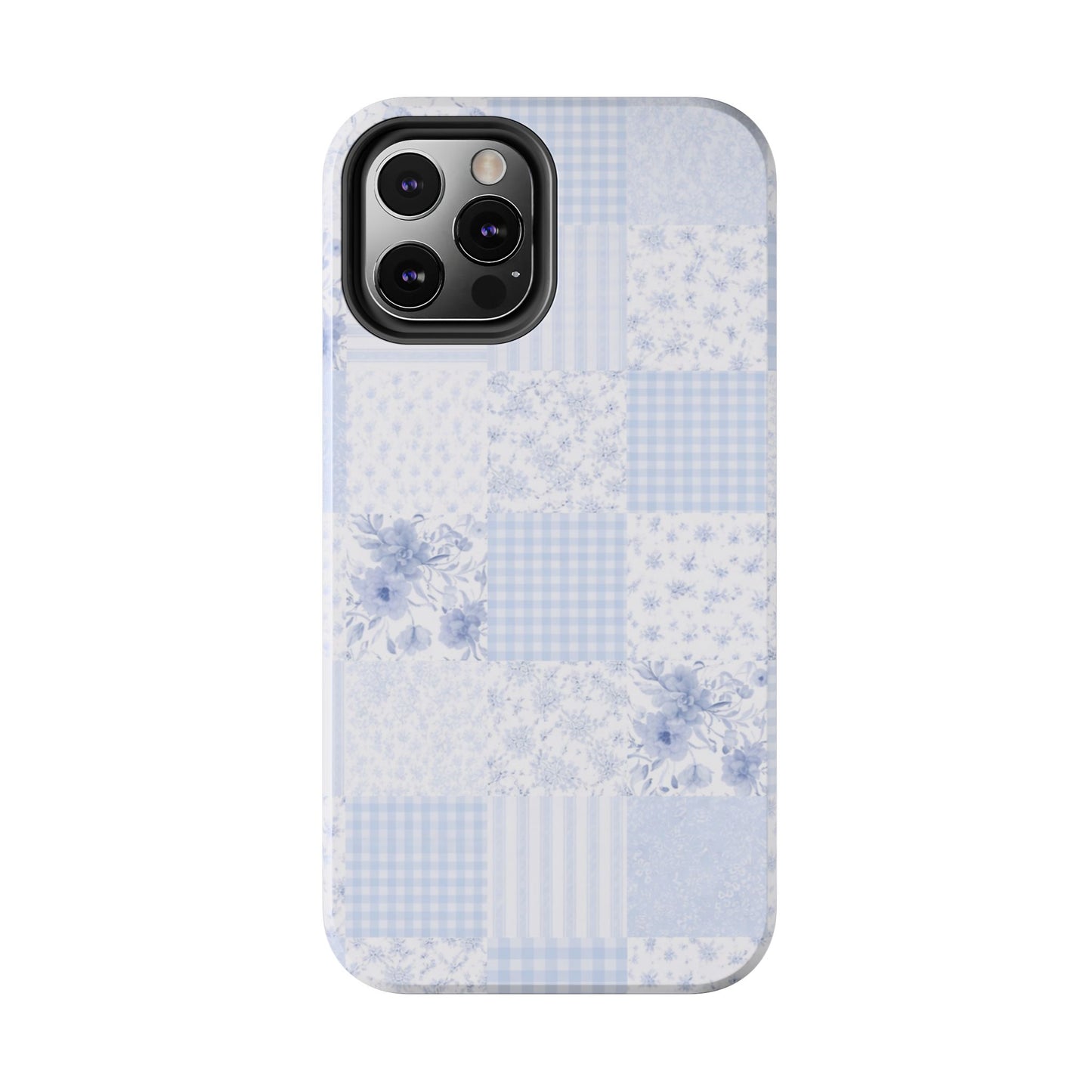 Baby Blue Plaid - Protective Phone Case