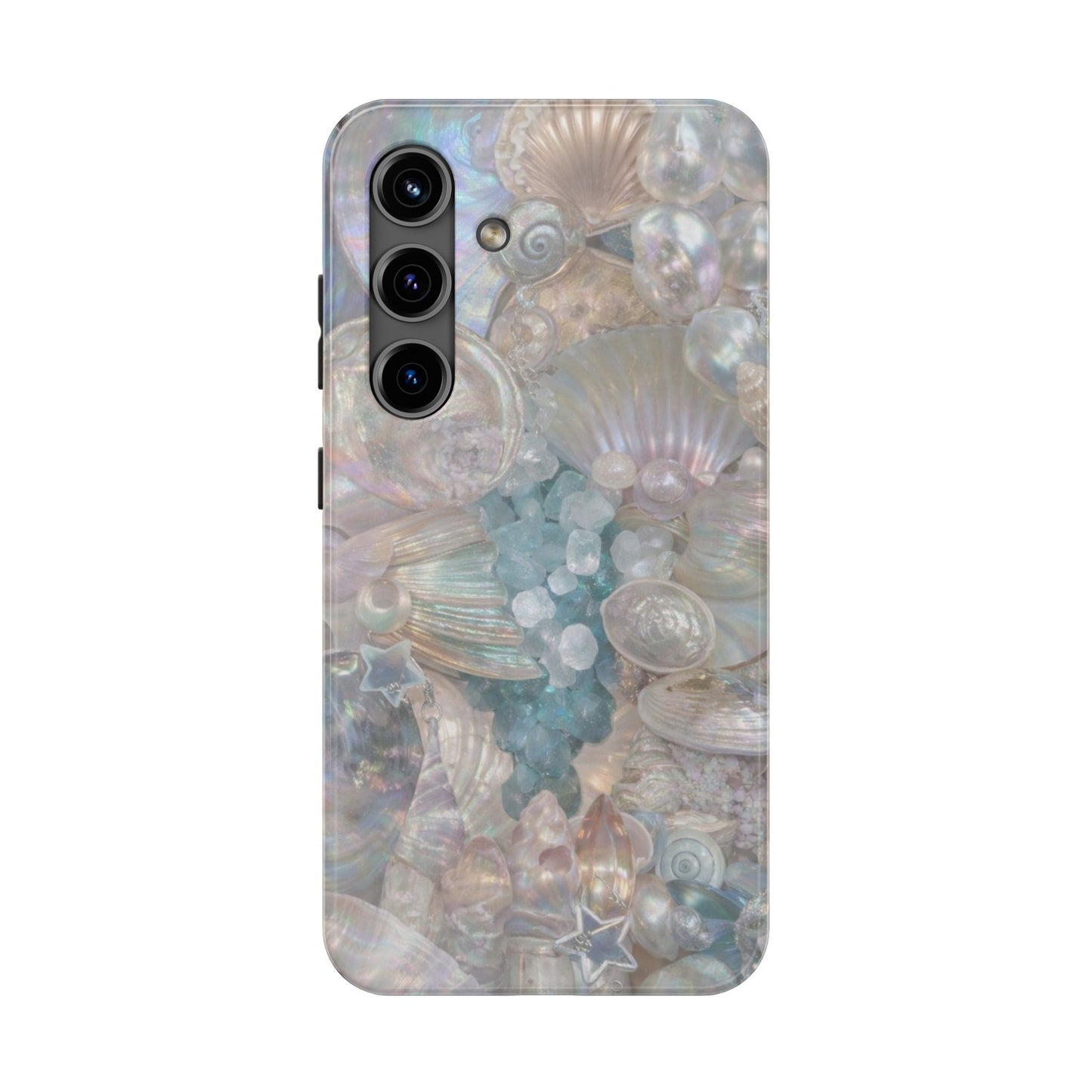 Aquamarine and Shells - Protective Phone Case