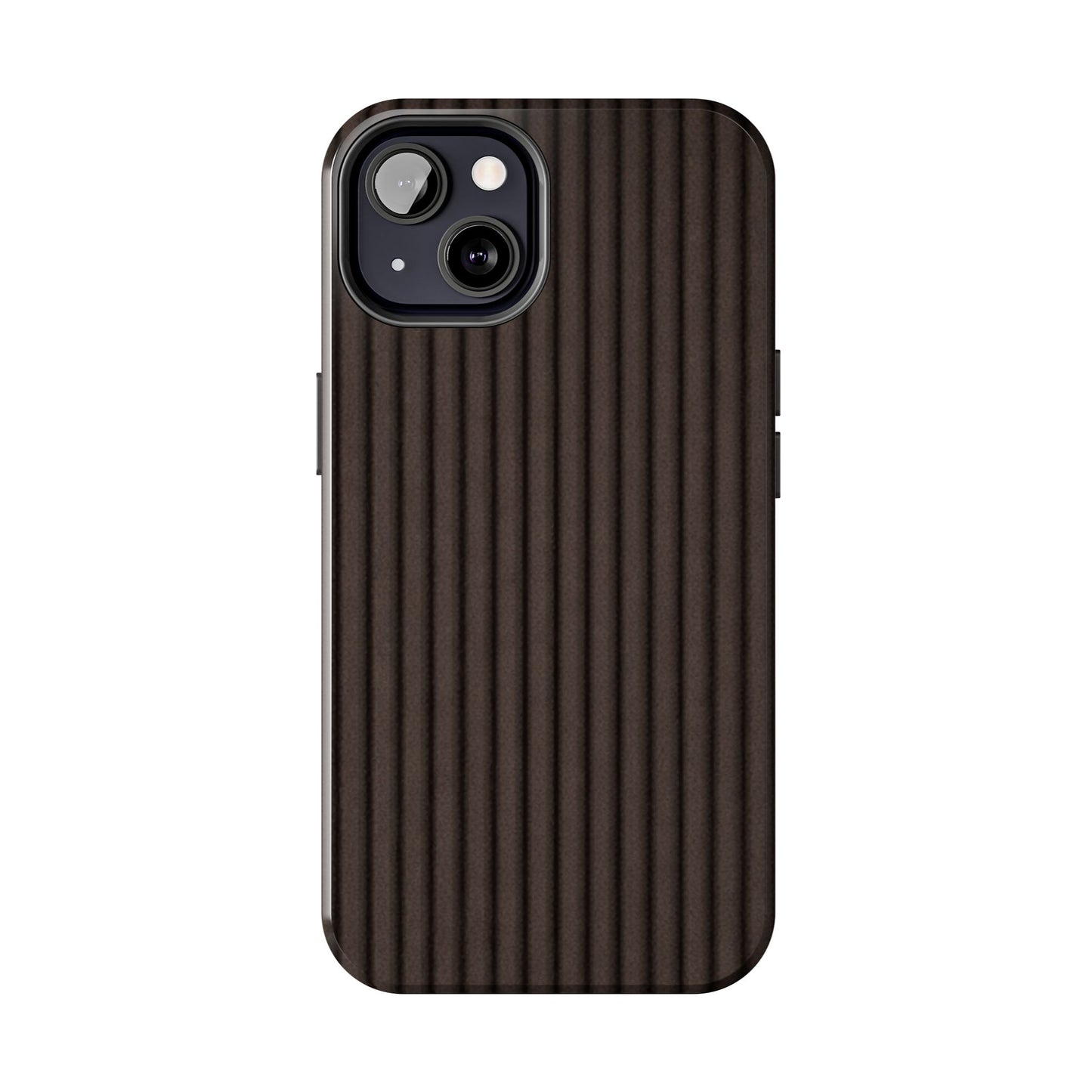 Ribbed Dark Brown Tough Phone Case – Slim Protective Mobile Cover