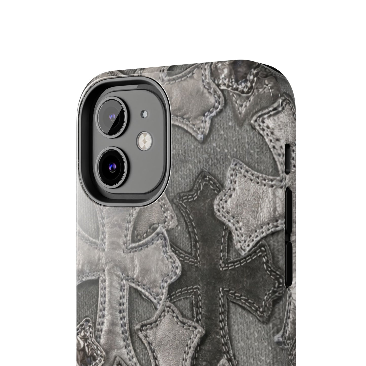 Grey Patchwork Crosses - Protective Phone Case