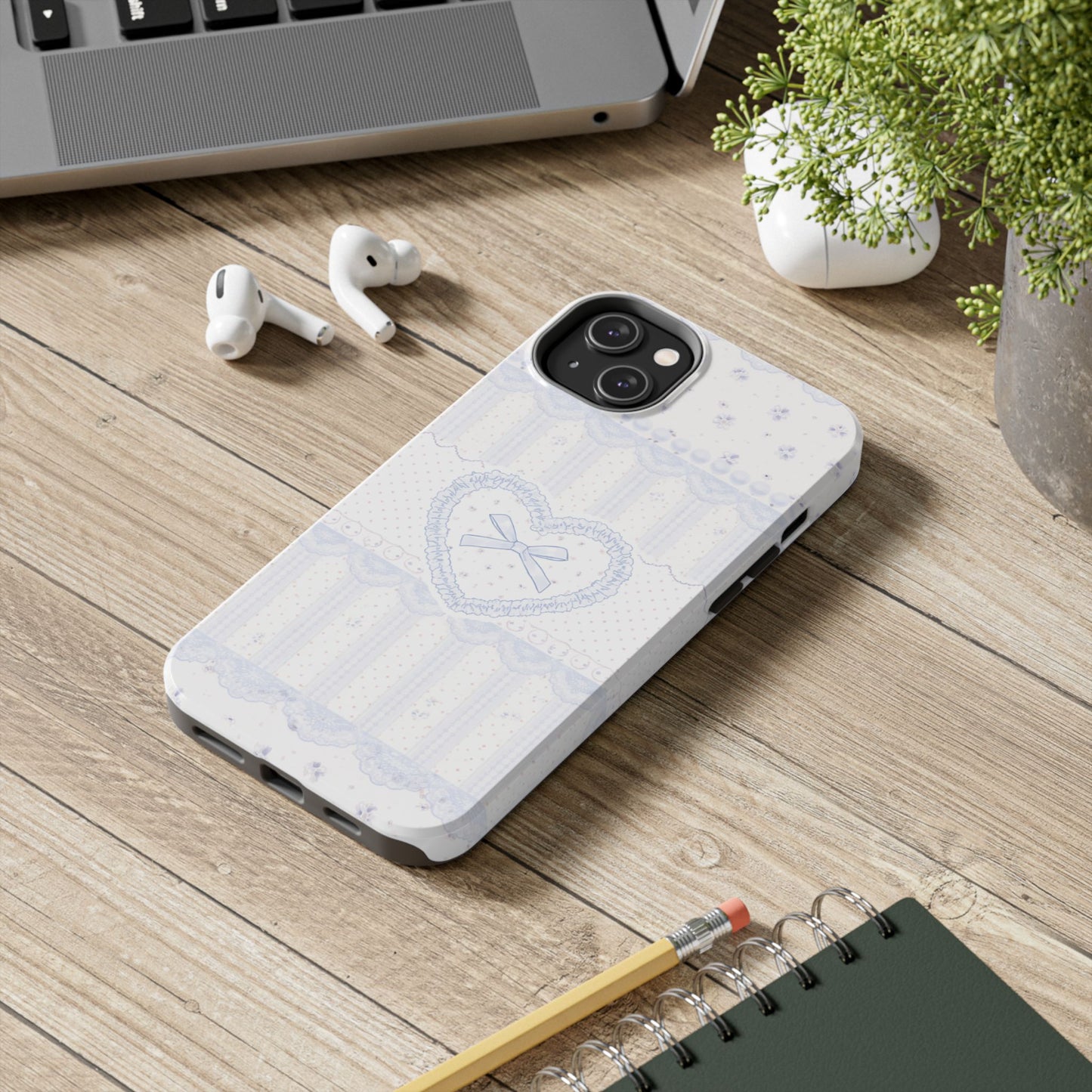 Coquette Blue Lace - Protective Phone Case