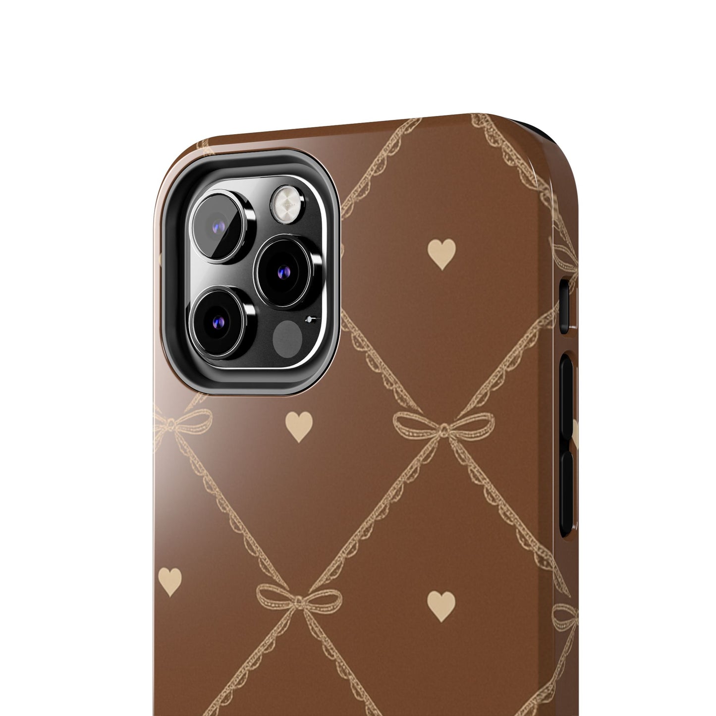 Chocolate Heart Ribbon - Protective Phone Case