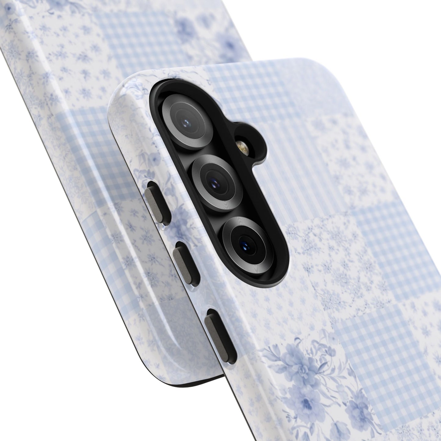 Baby Blue Plaid - Protective Phone Case