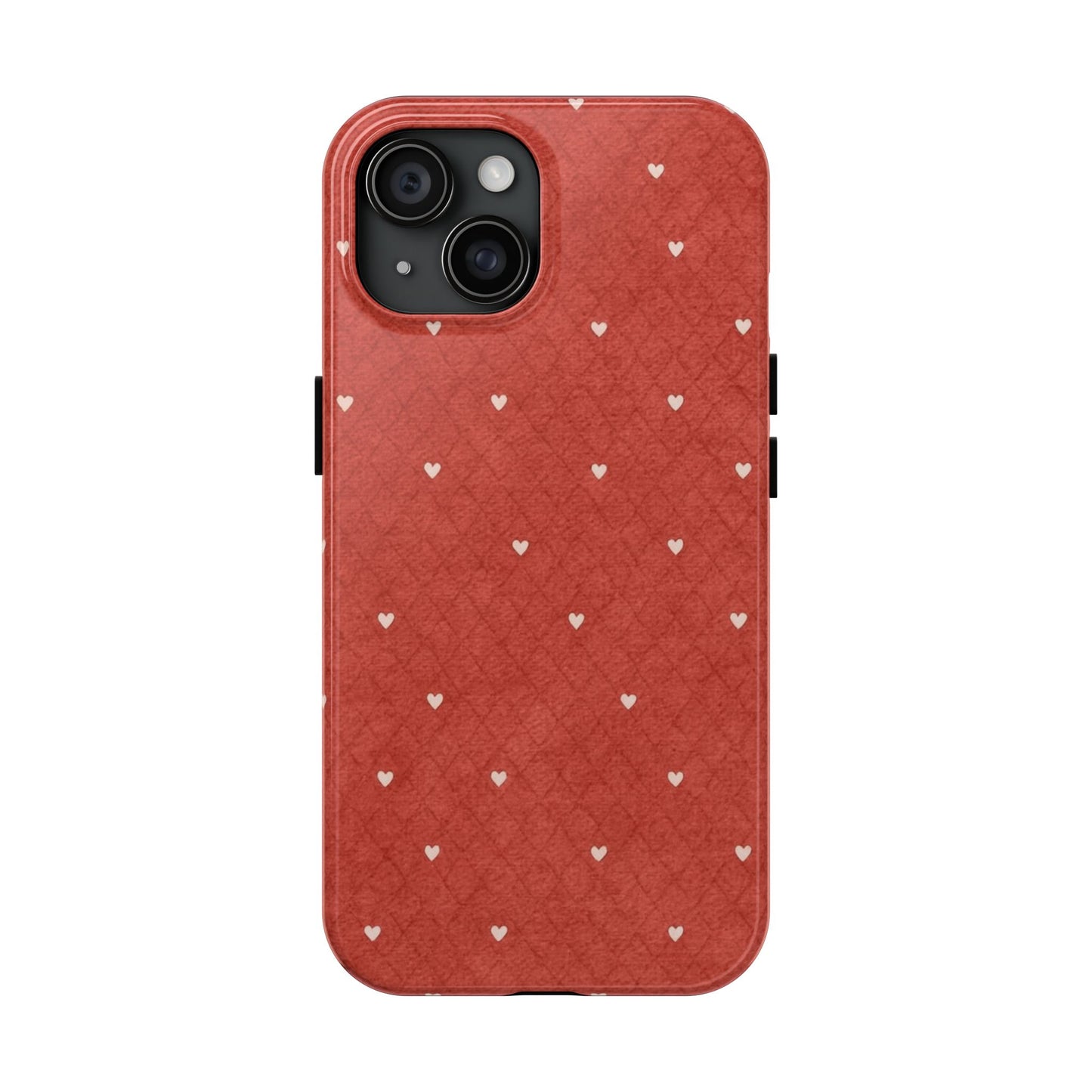 Red Quilted Hearts - Protective Phone Case