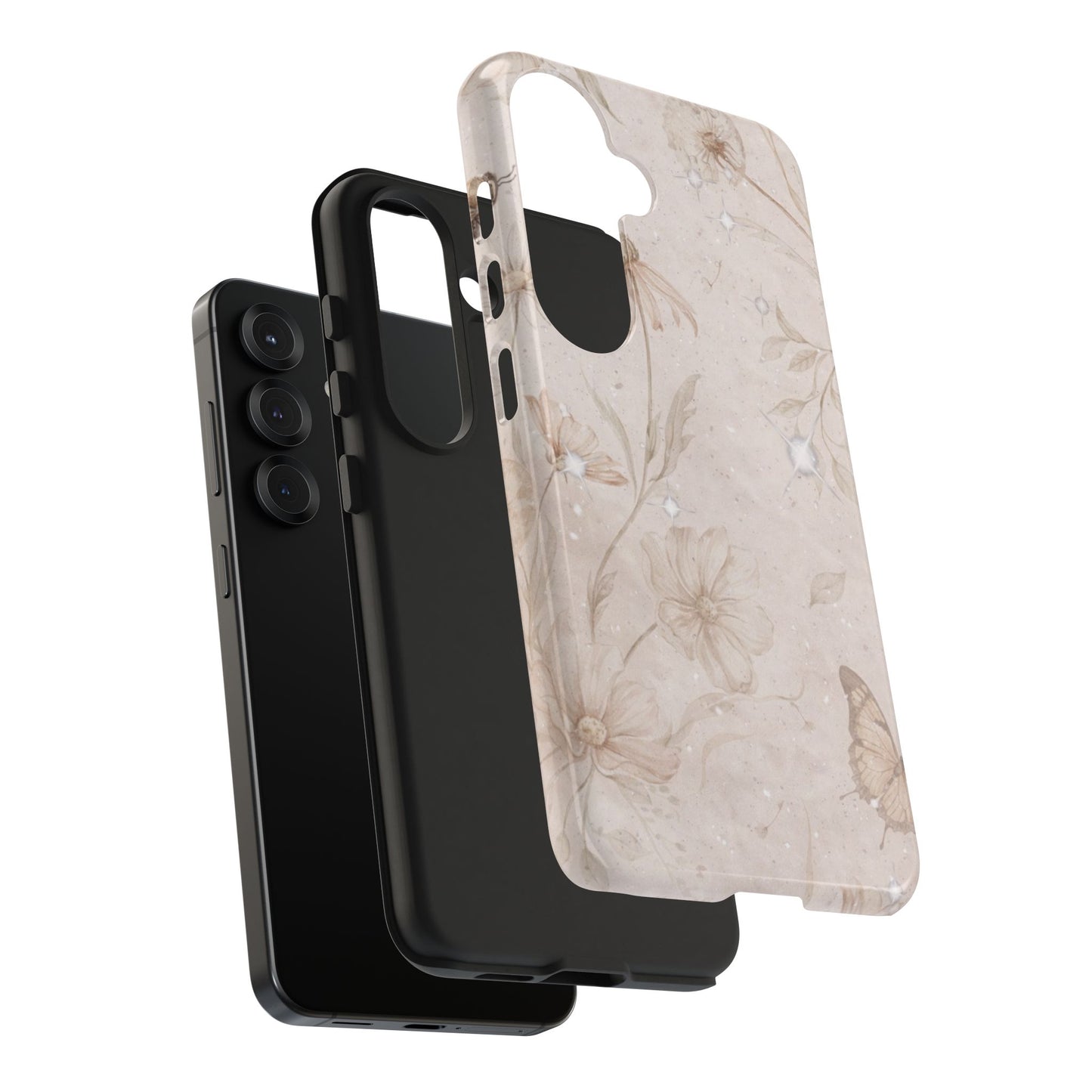Beige Bloom - Protective Phone Case