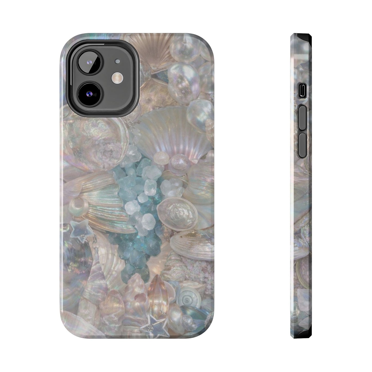 Aquamarine and Shells - Protective Phone Case