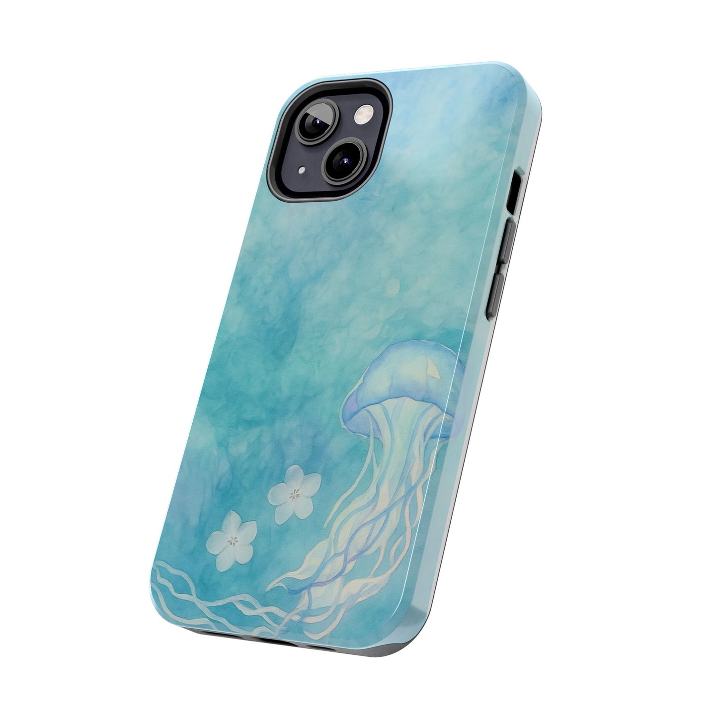 Sea-Blue Jellyfish - Protective Phone Case