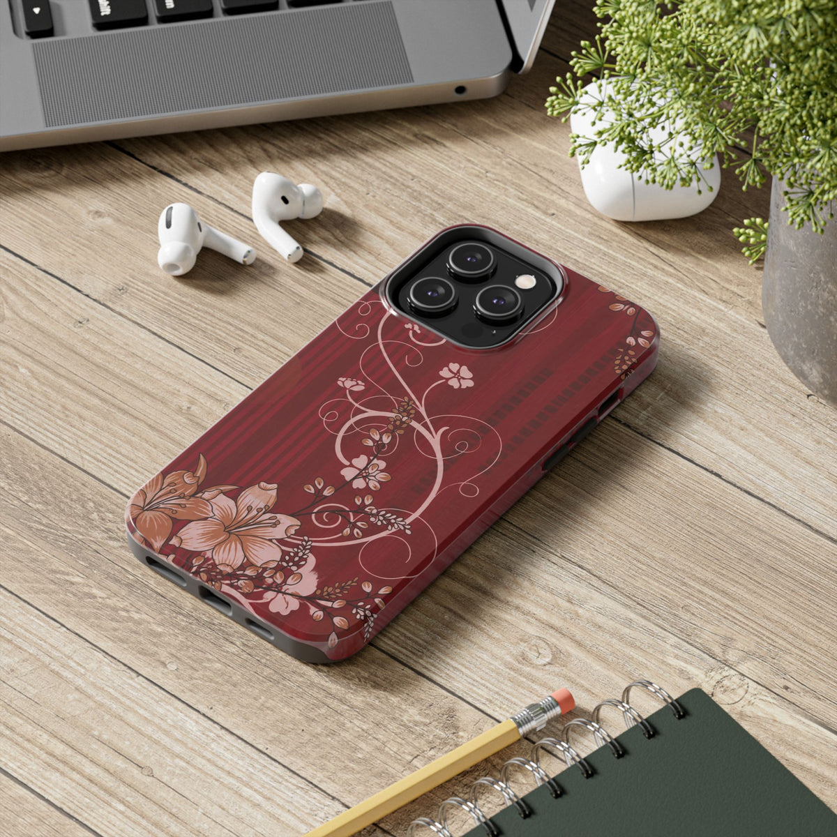 Crimson Bloom - Protective Phone Case