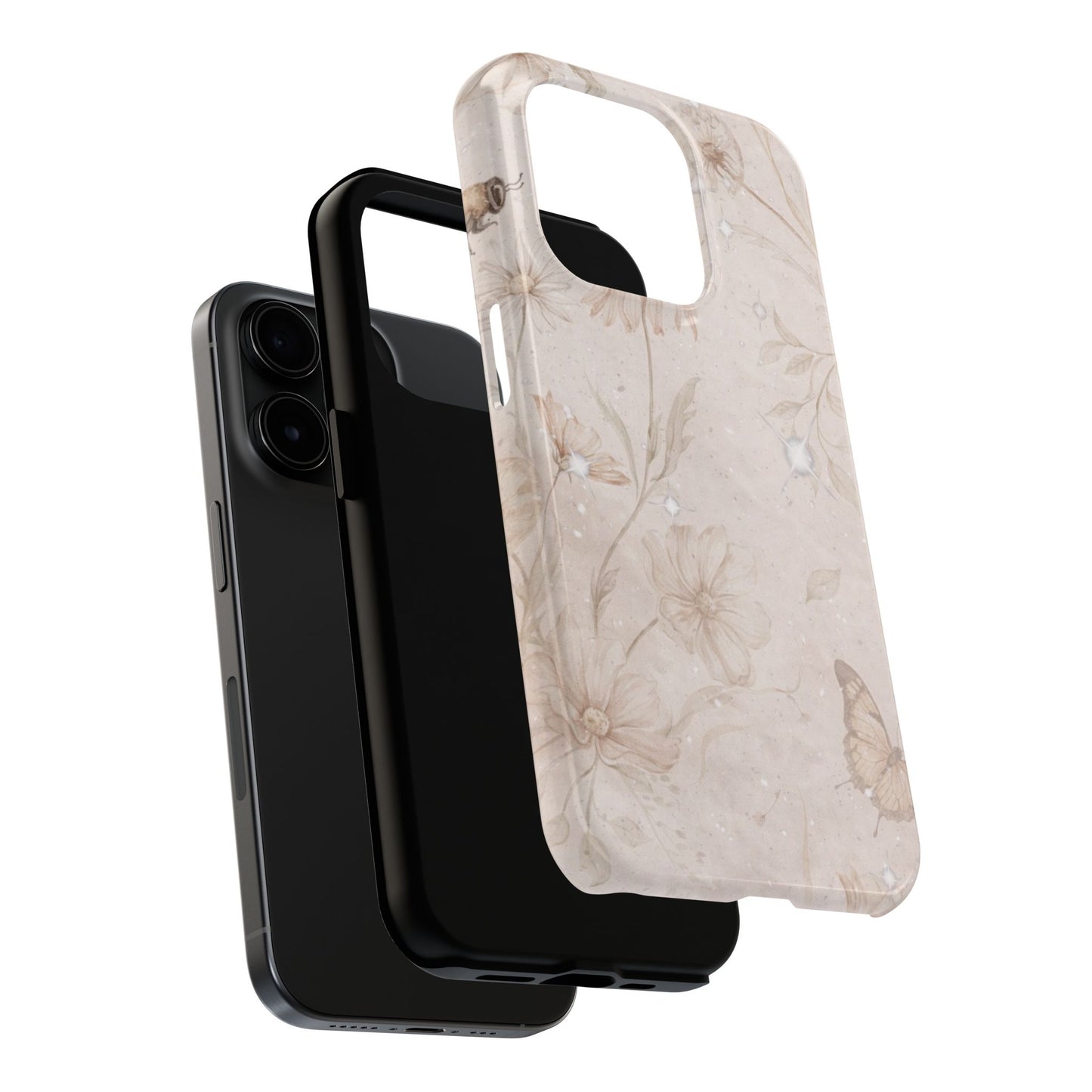 Beige Bloom - Protective Phone Case