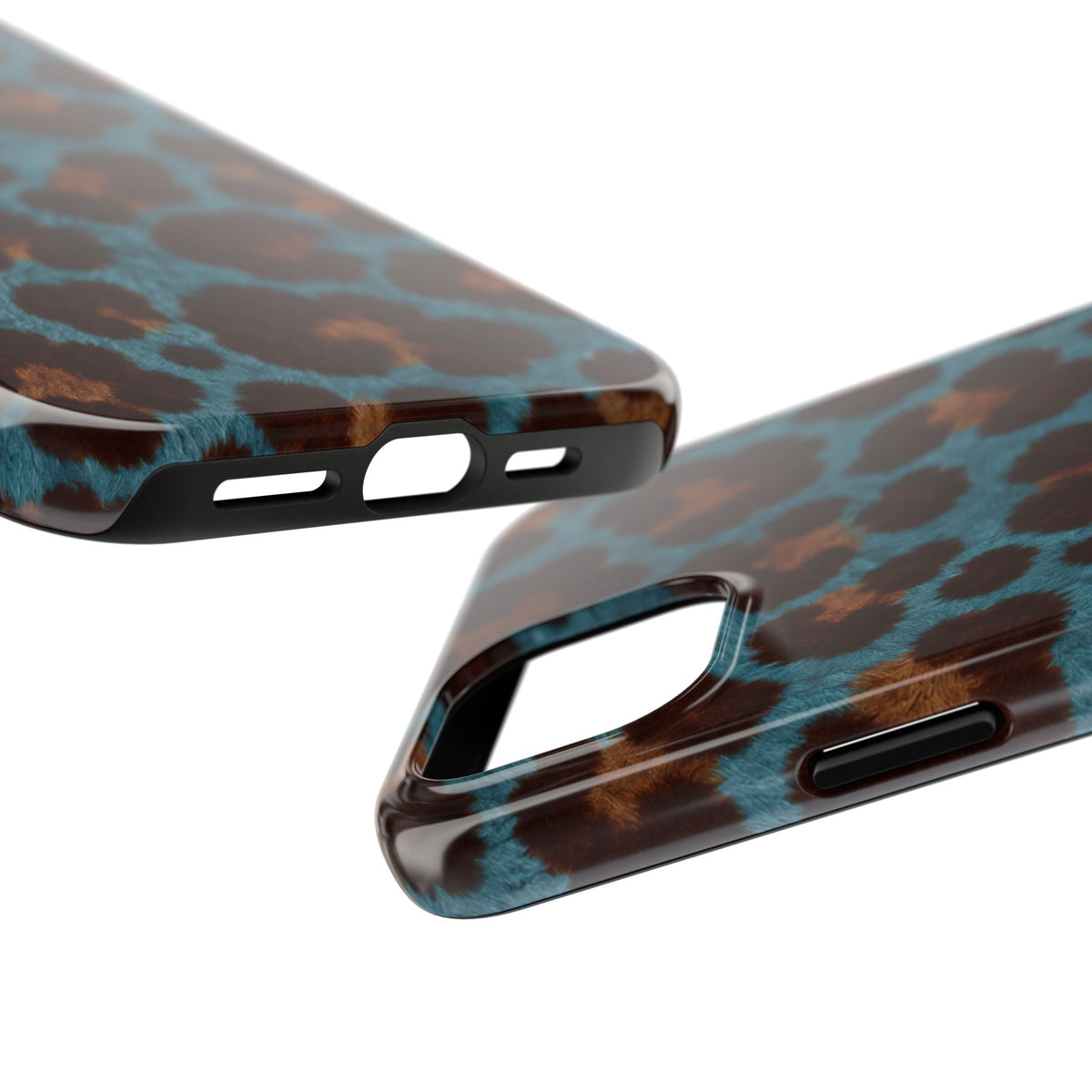 Teal Leopard - Protective Phone Case