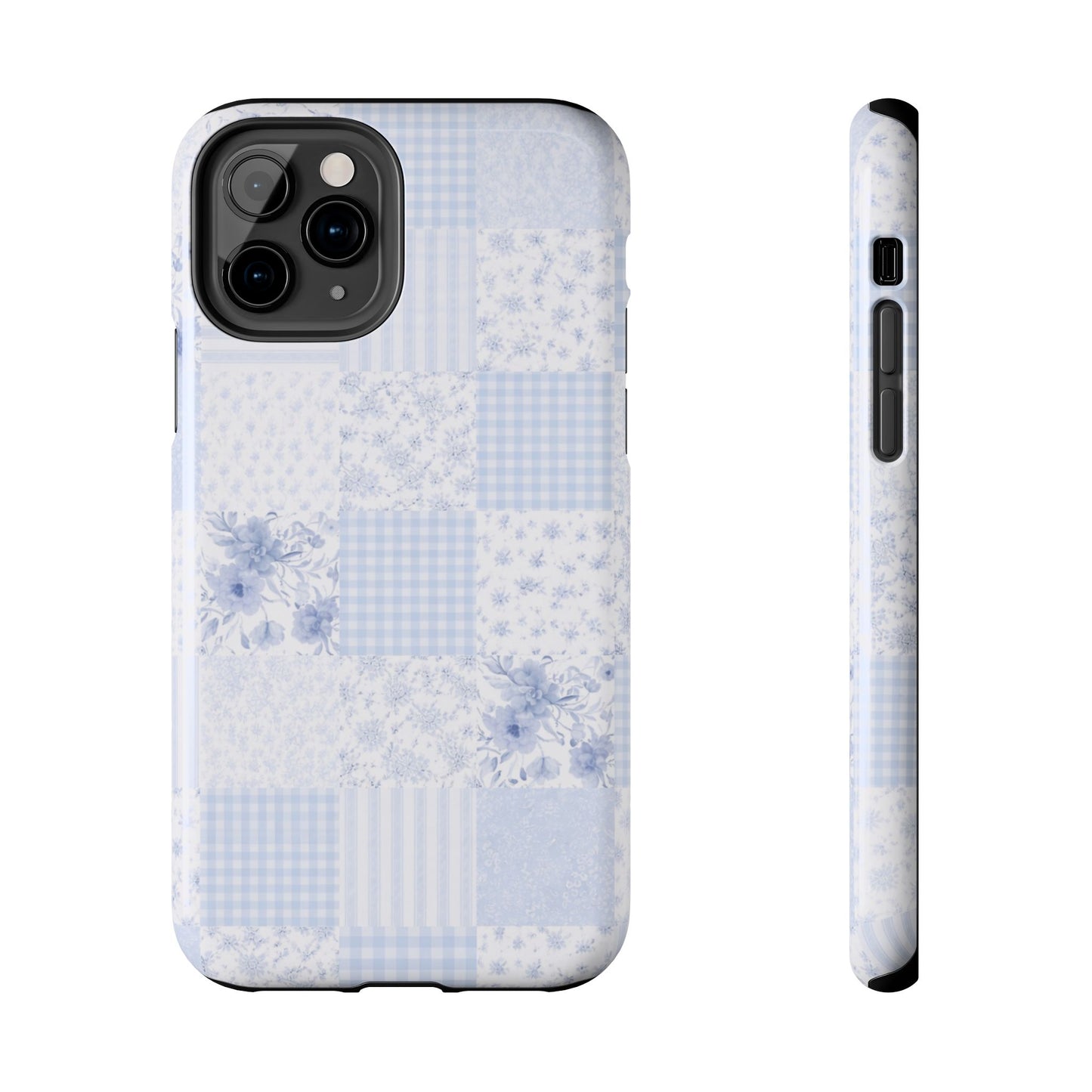 Baby Blue Plaid - Protective Phone Case