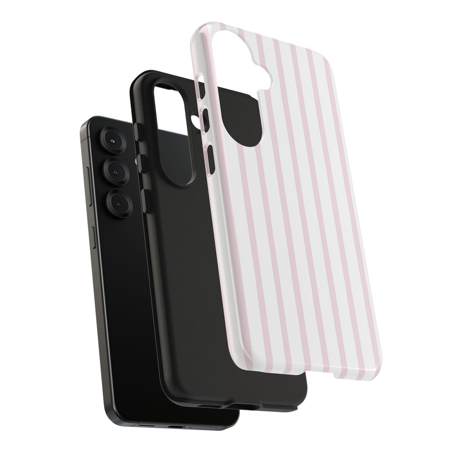 Pink Vertical Stripes - Protective Phone Case